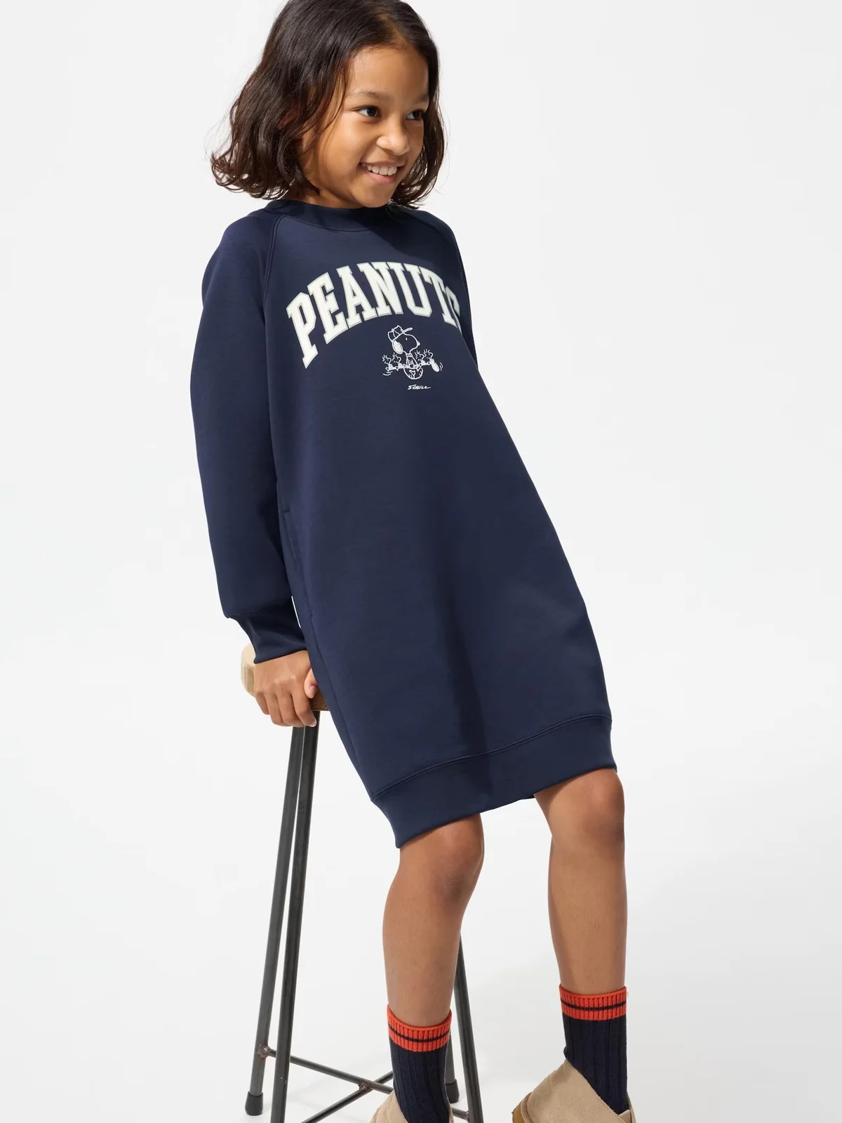 Дитяча сукня UNIQLO UT Graphic Peanuts з кишенями 1159850355 — Одяг для дівчинки