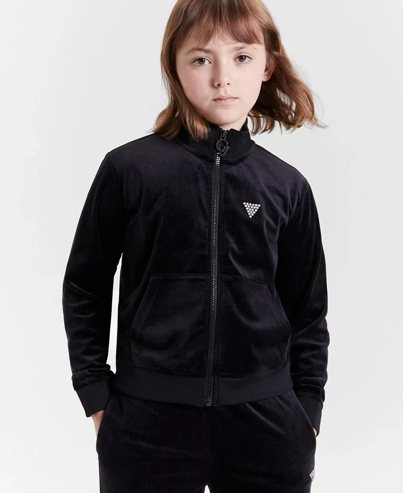 Дитяча велюрова толстовка GUESS 1159837557 (Чорний 8)