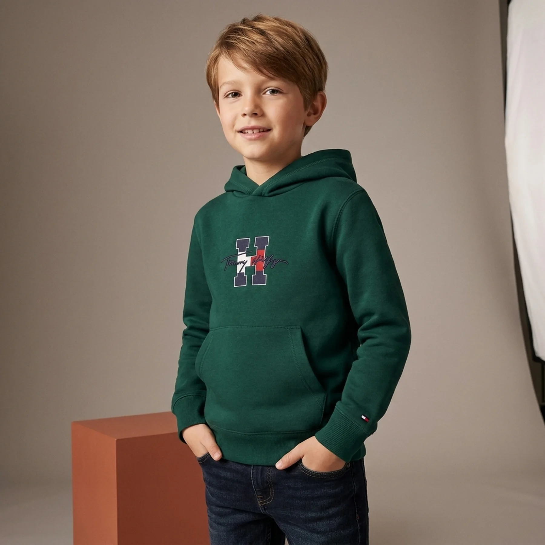 Дитяче худі на флісі Tommy Hilfiger з логотипом 1159843108