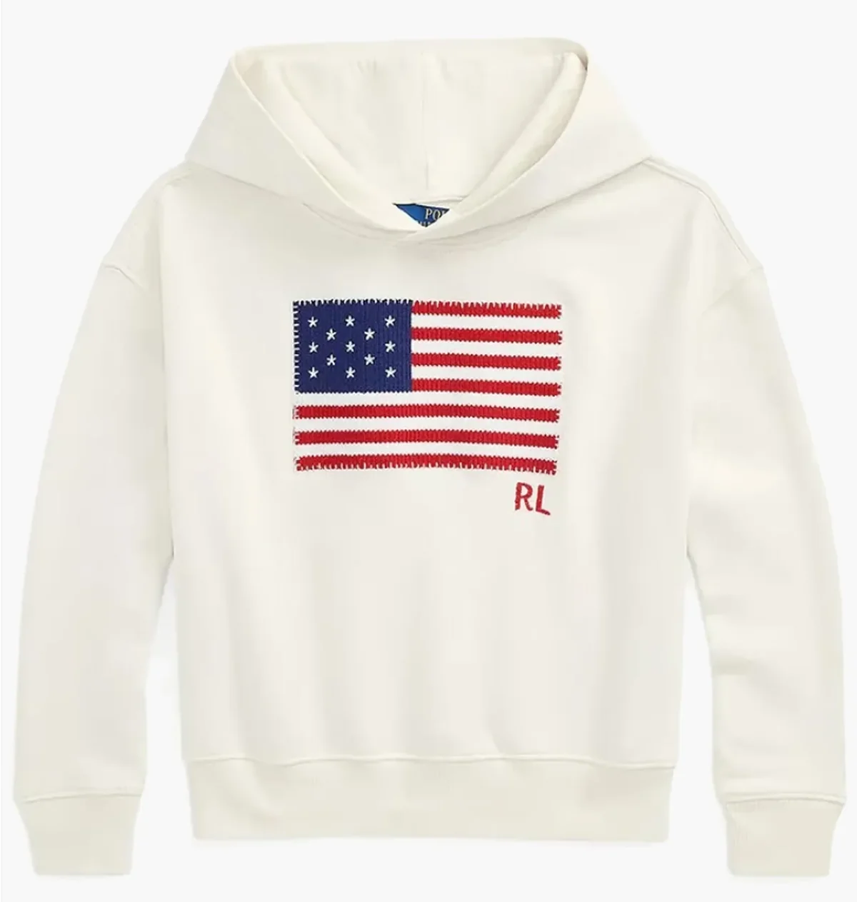 Дитяче худі Polo Ralph Lauren White w. Flag