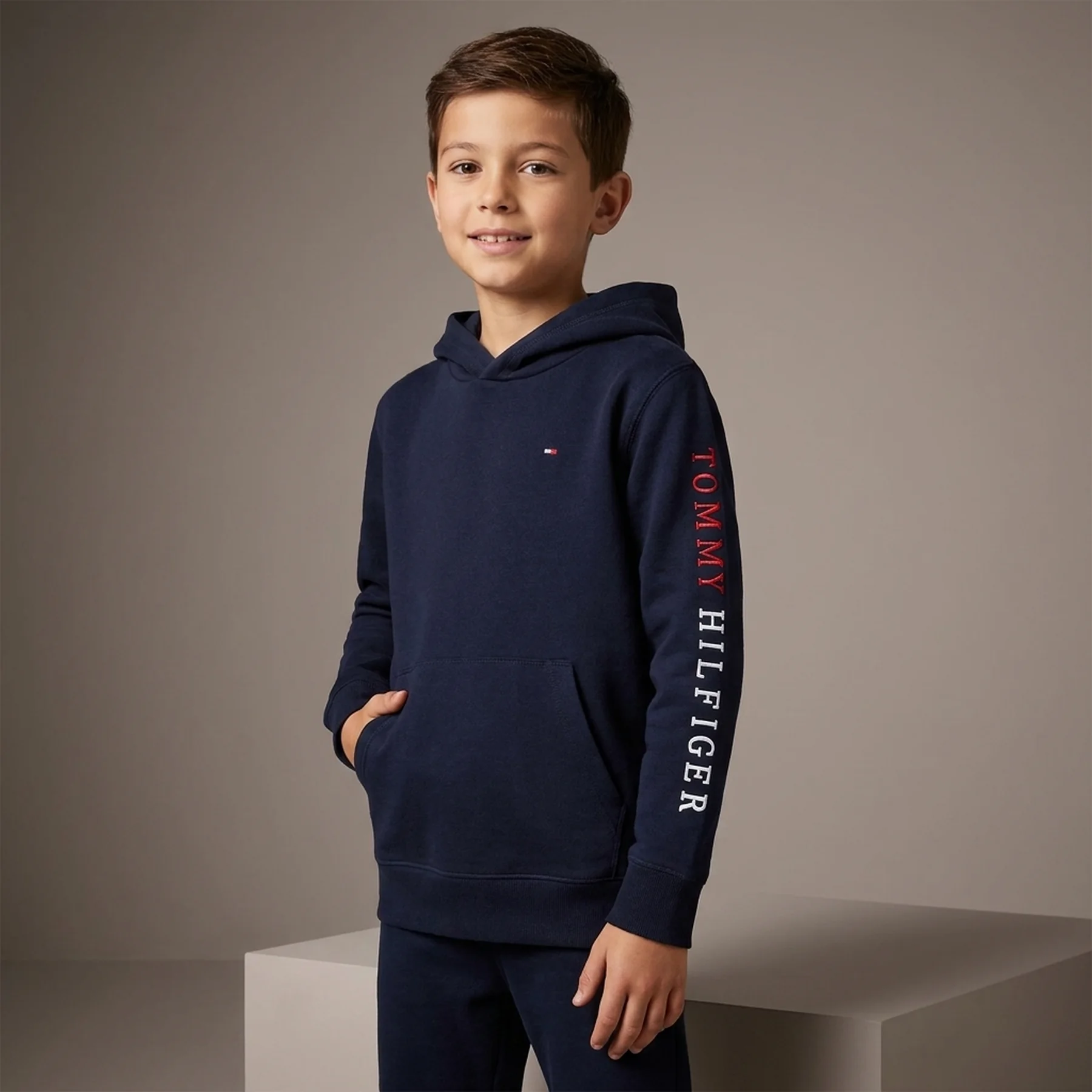 Дитяче худий на флісі Tommy Hilfiger з логотипом 1159843113