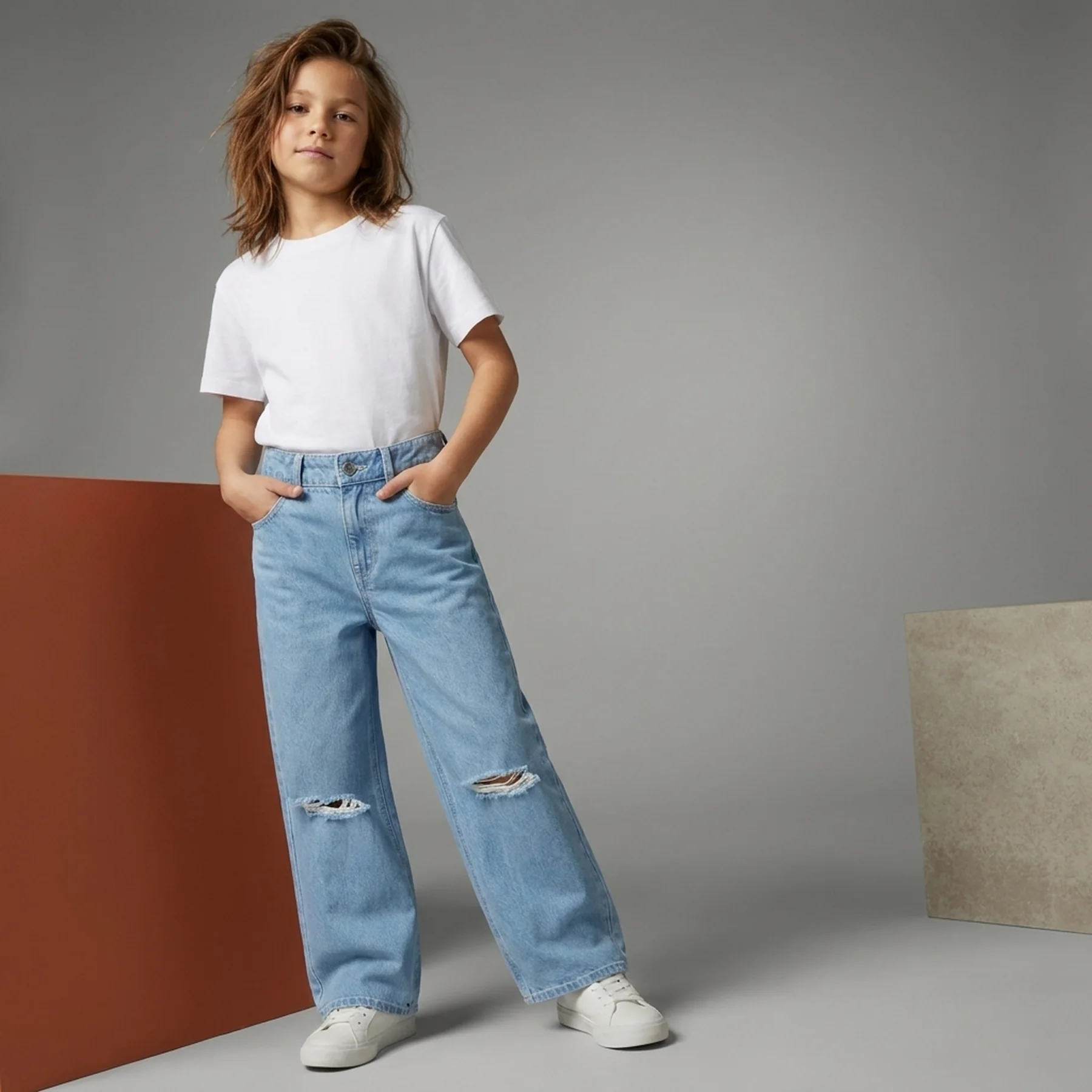 Дитячі джинси Calvin Klein Wide Leg 1159834742 (Блакитний 8)