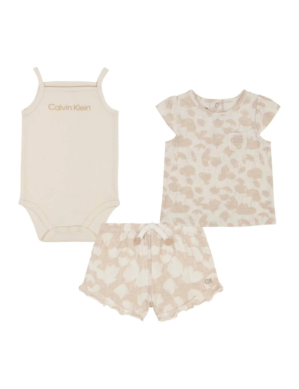 Дитячий комплект Calvin Klein футболка, боді та шорти 1159820181