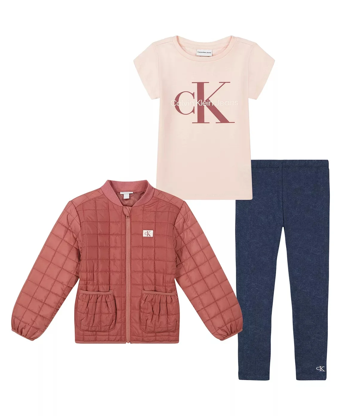 Дитячий комплект Calvin Klein куртка, футболка та легінси 1159839097