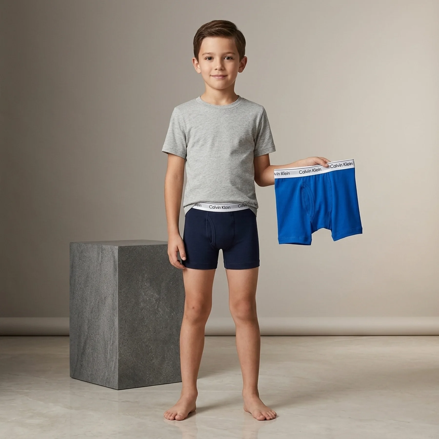 Дитячий комплект для хлопчика Calvin Klein футболка та двоє трусів 1159850930