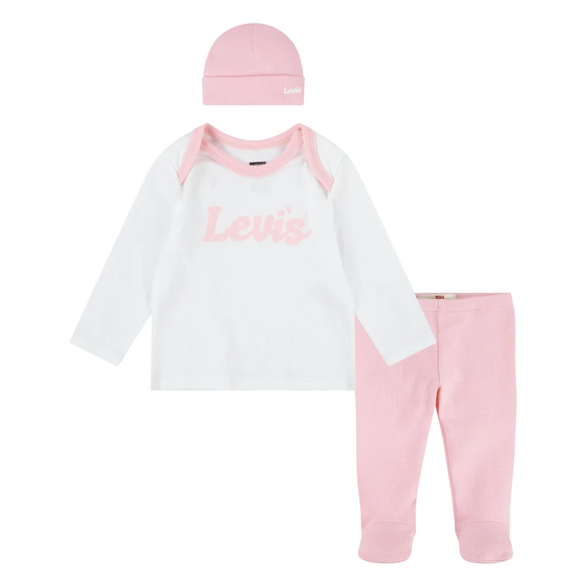 Дитячий комплект Levi's лонгслів, штани та шапочка 1159859282