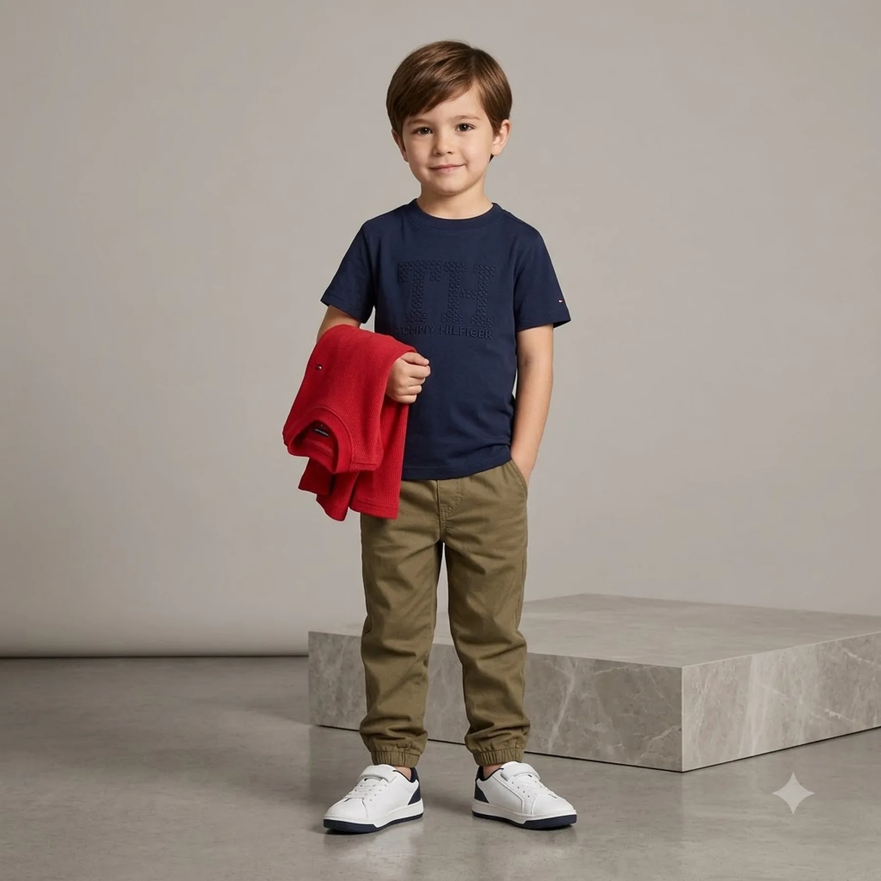 Дитячий комплект Tommy Hilfiger футболка, лонгслів та штани 1159829066
