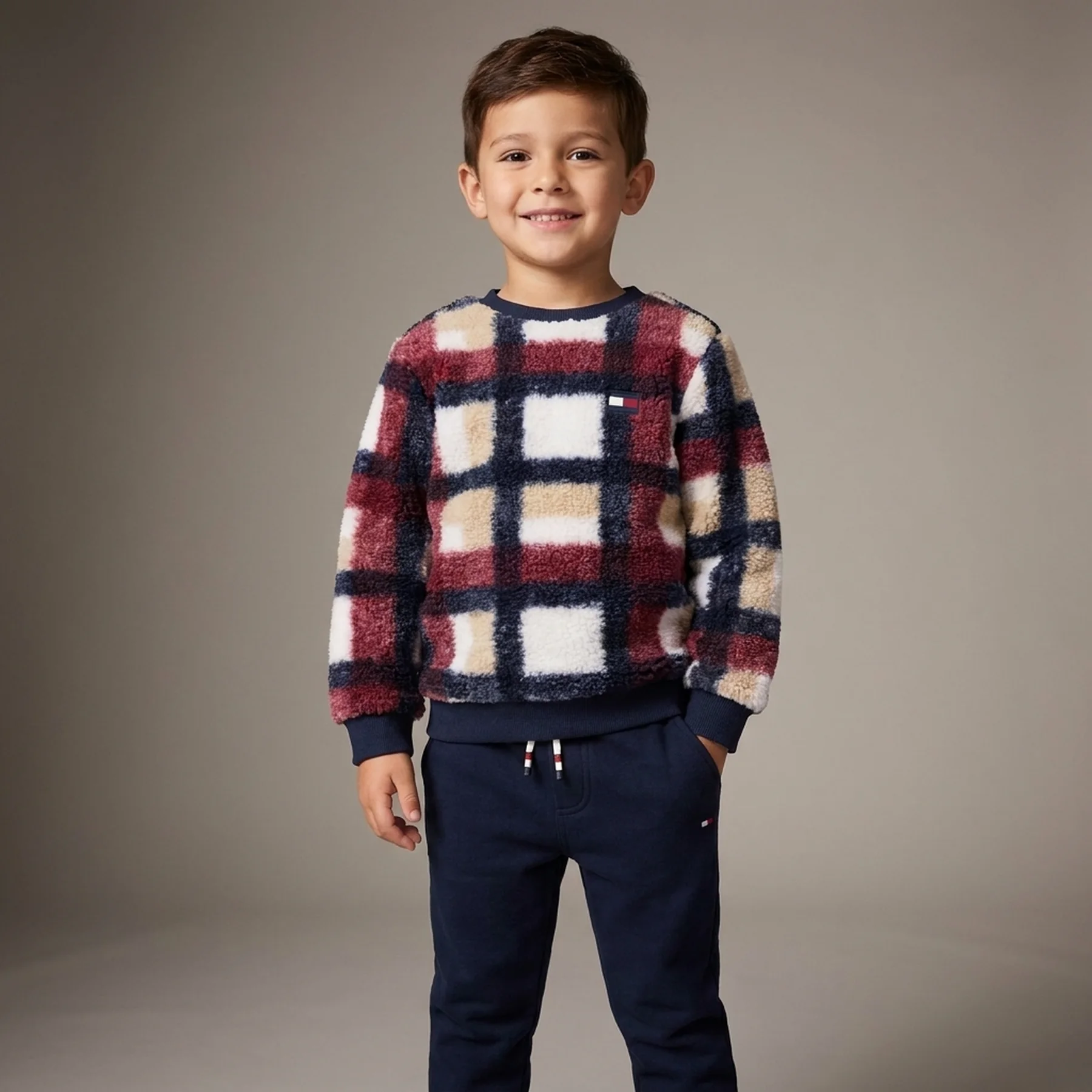 Дитячий комплект Tommy Hilfiger хутряний світшот та штани 1159834484