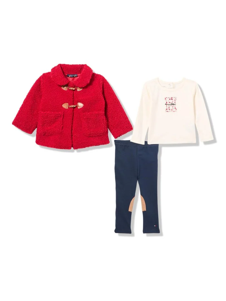 Дитячий комплект Tommy Hilfiger пальто, лонгслів та штани 1159845465