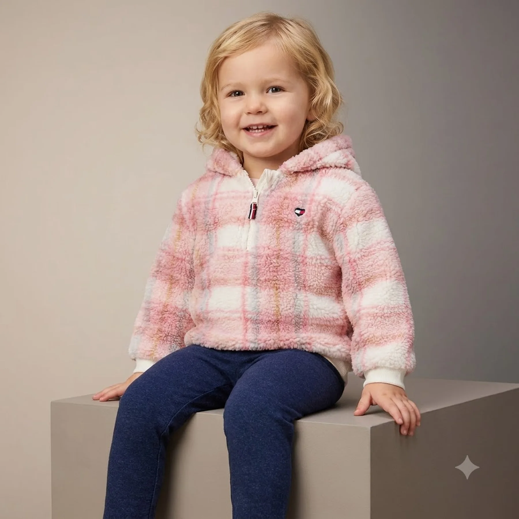 Дитячий комплект Tommy Hilfiger толстовка з шерпи та легінси 1159824161