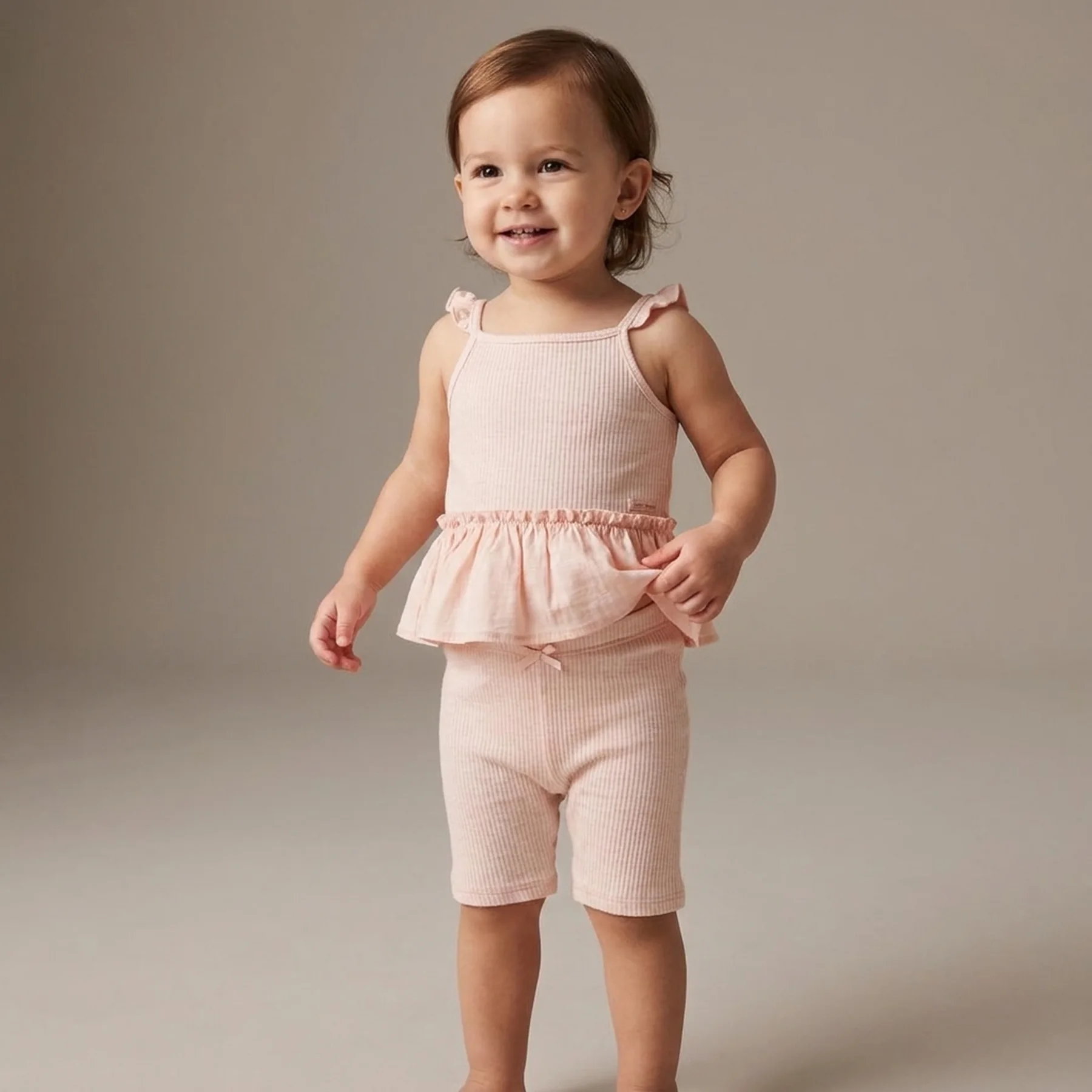 Дитячий костюм Calvin Klein топ та шорти велосипедки 1159826042