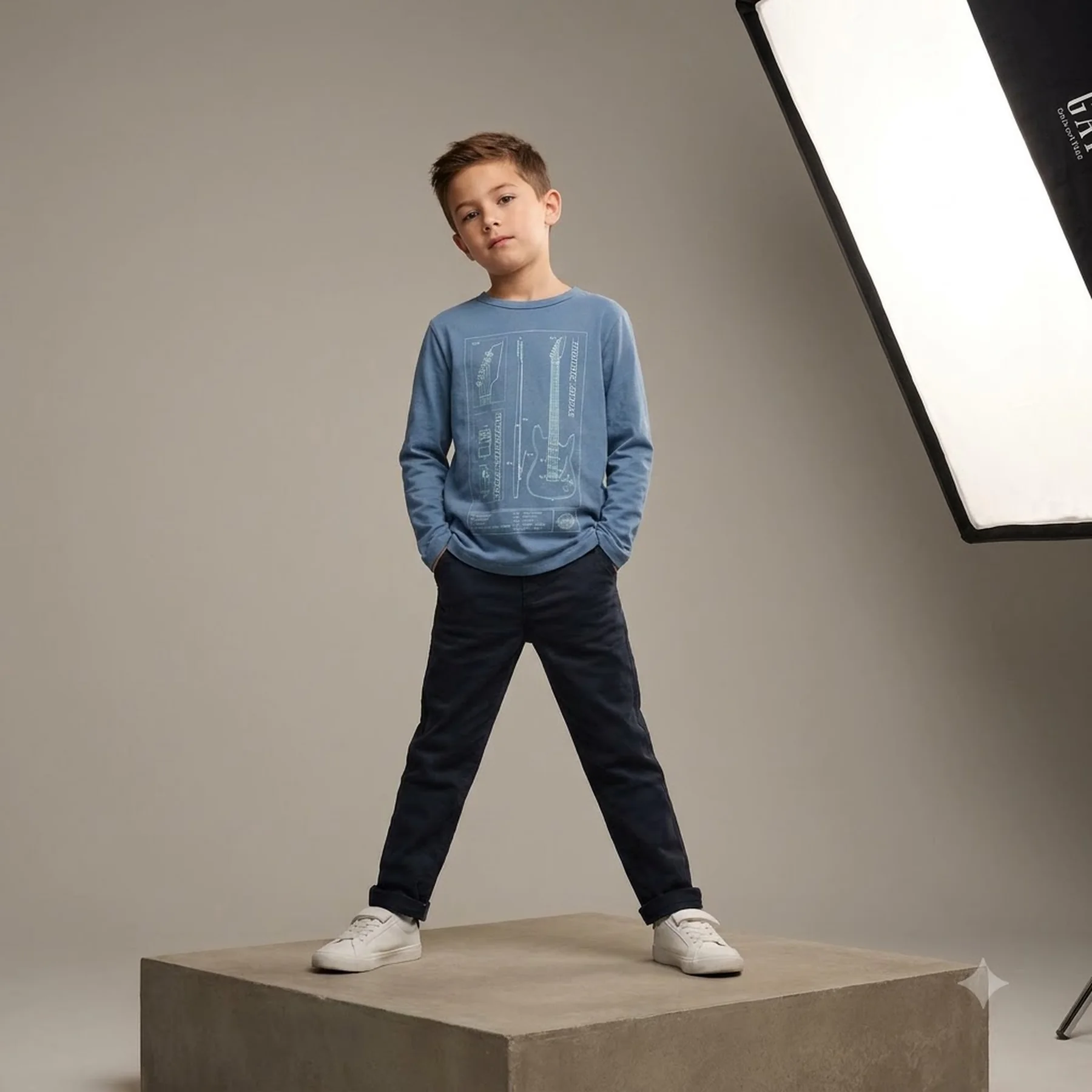 Дитячий лонгслів GAP логотипом 1159850276
