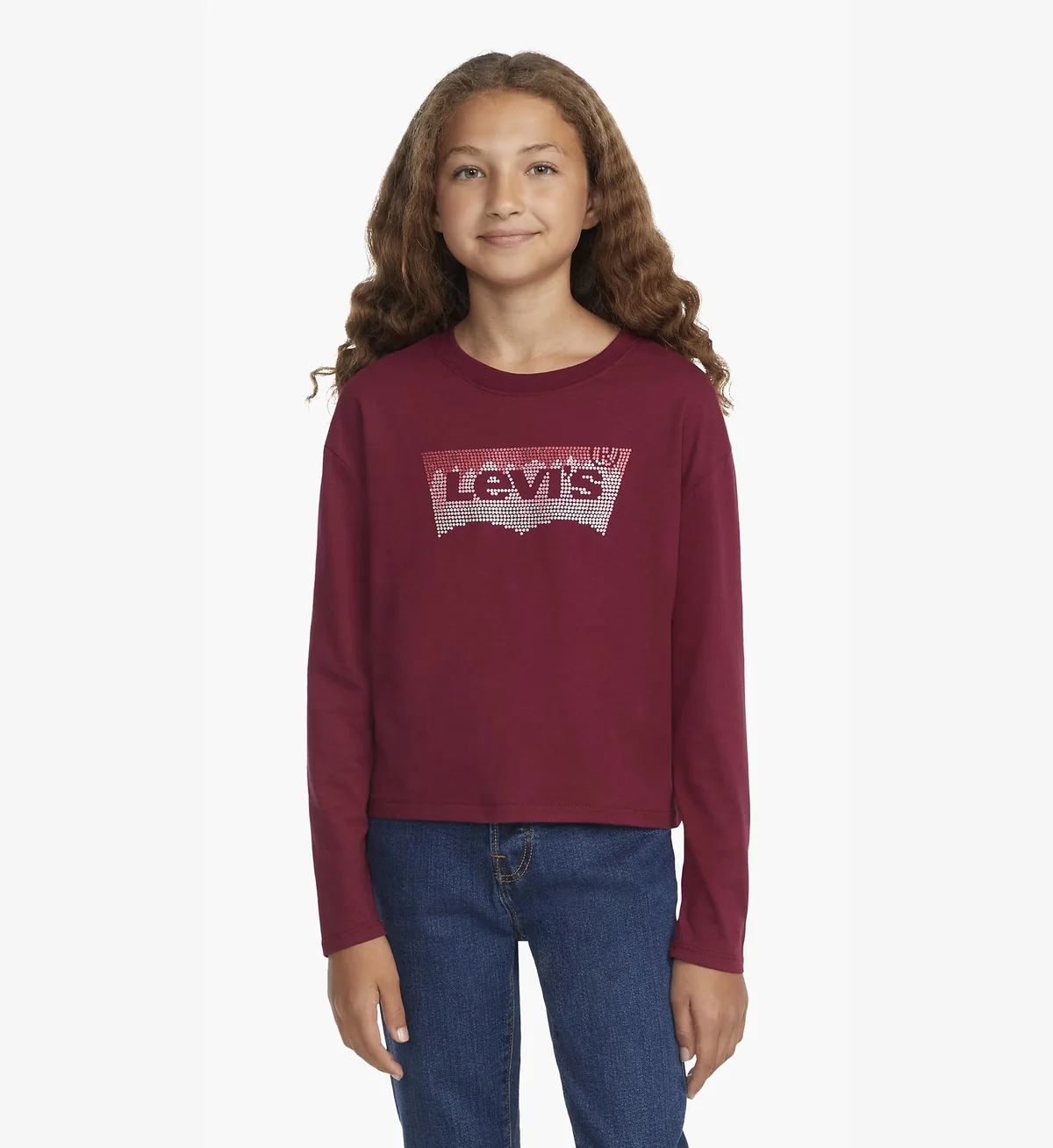 Дитячий лонгслів Levi's кофта з логотипом 1159807973 — Одяг для дівчинки