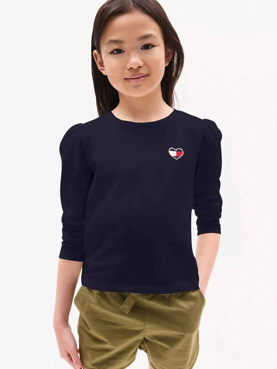 Дитячий лонгслів Tommy Hilfiger з логотипом 1159836001