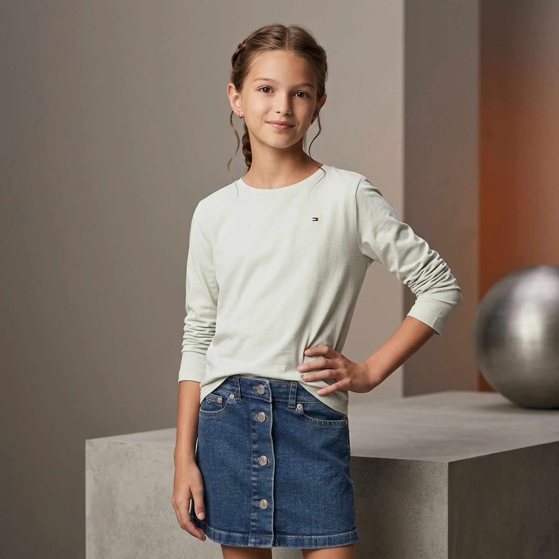 Дитячий лонгслів Tommy Hilfiger з логотипом 1159836003