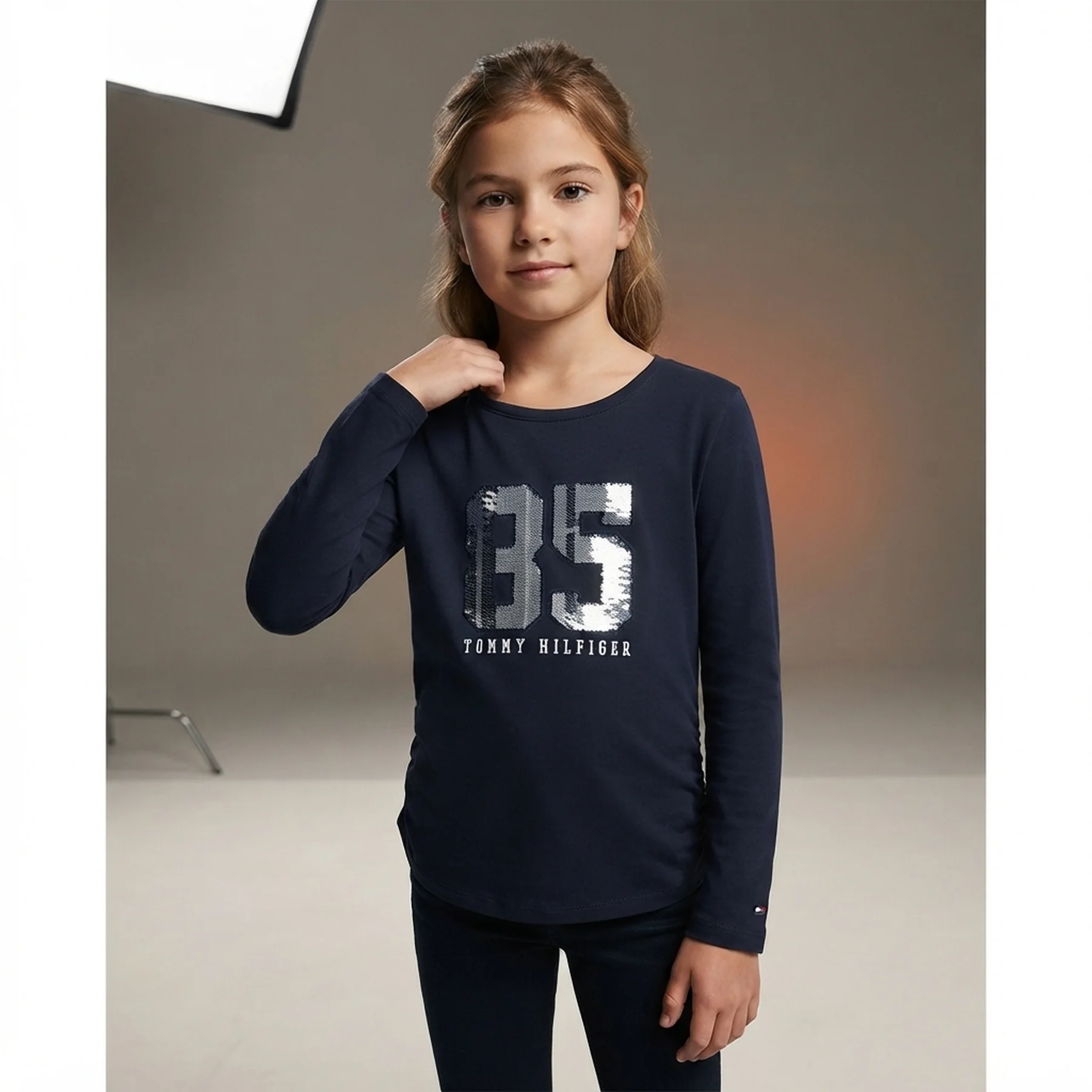 Дитячий лонгслів Tommy Hilfiger з логотипом 1159836308