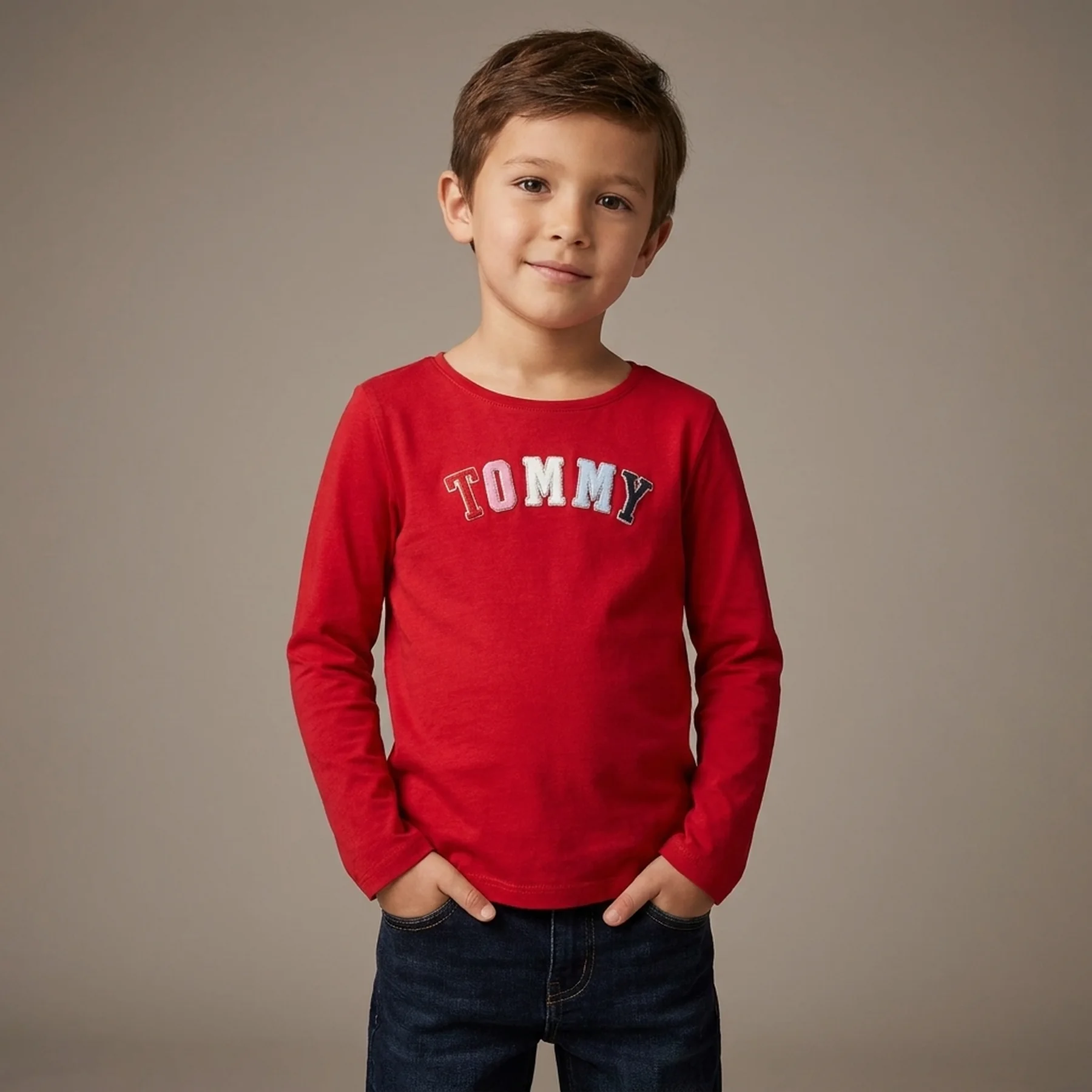 Дитячий лонгслів Tommy Hilfiger з логотипом 1159839465