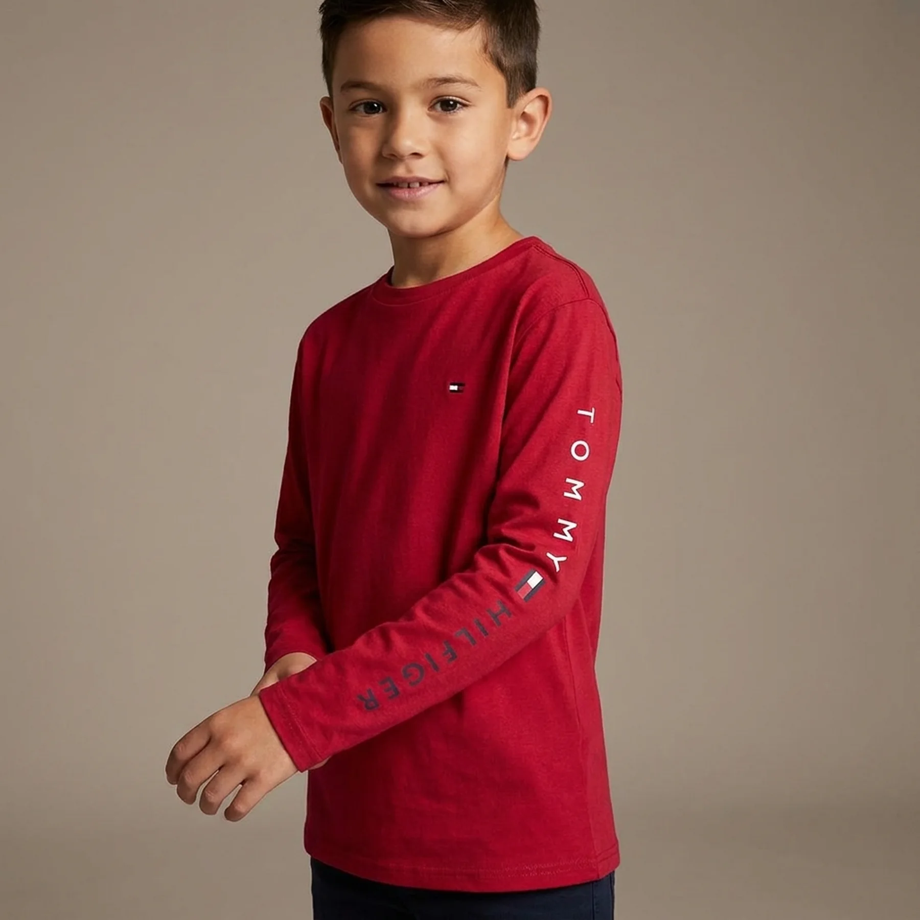 Дитячий лонгслів Tommy Hilfiger з логотипом 1159843073