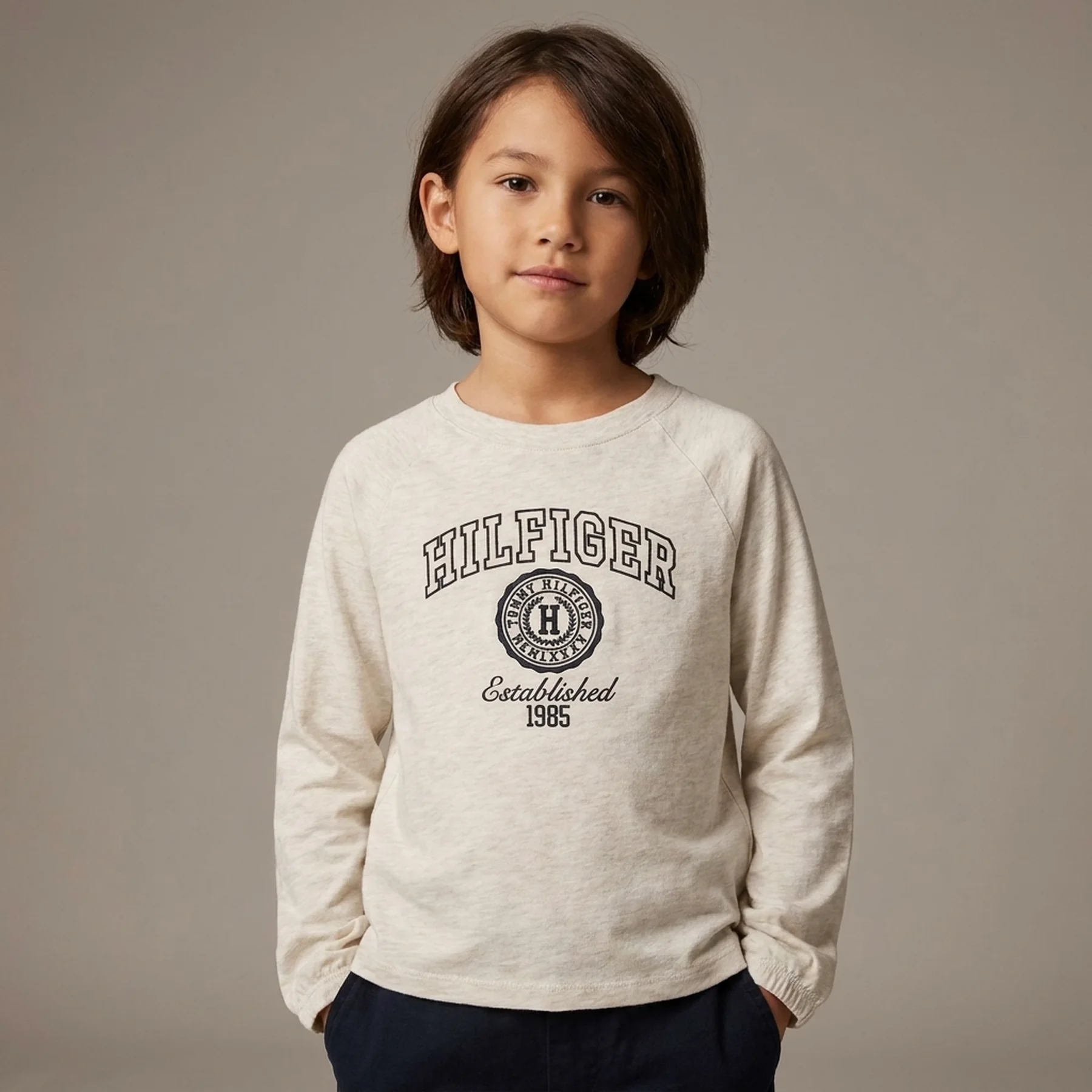 Дитячий лонгслів Tommy Hilfiger з вишитим логотипом 1159836052