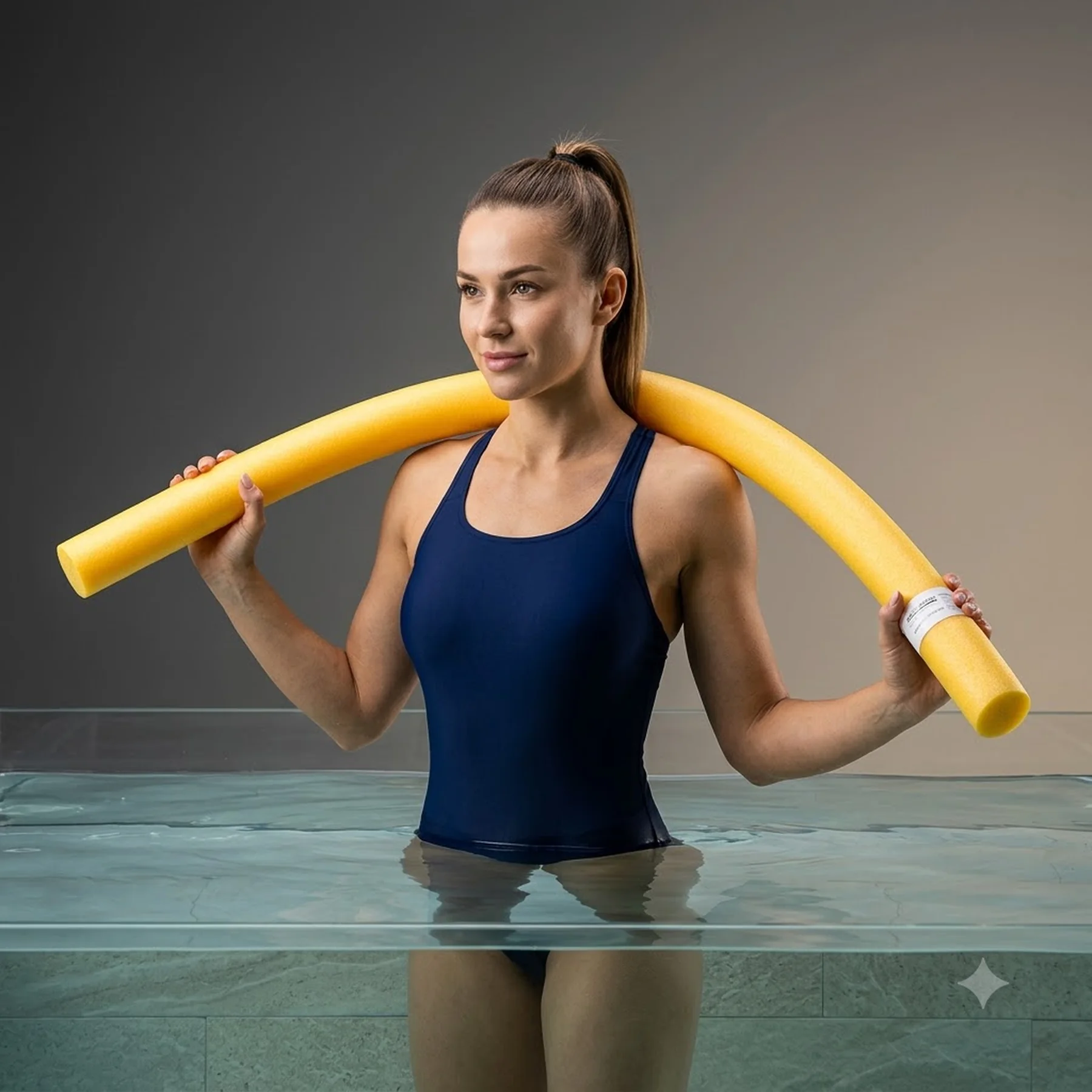 Аквапалка для аквафітнесу Aqua Speed Pool noodle 5646 жовтий Уні 160х7 см