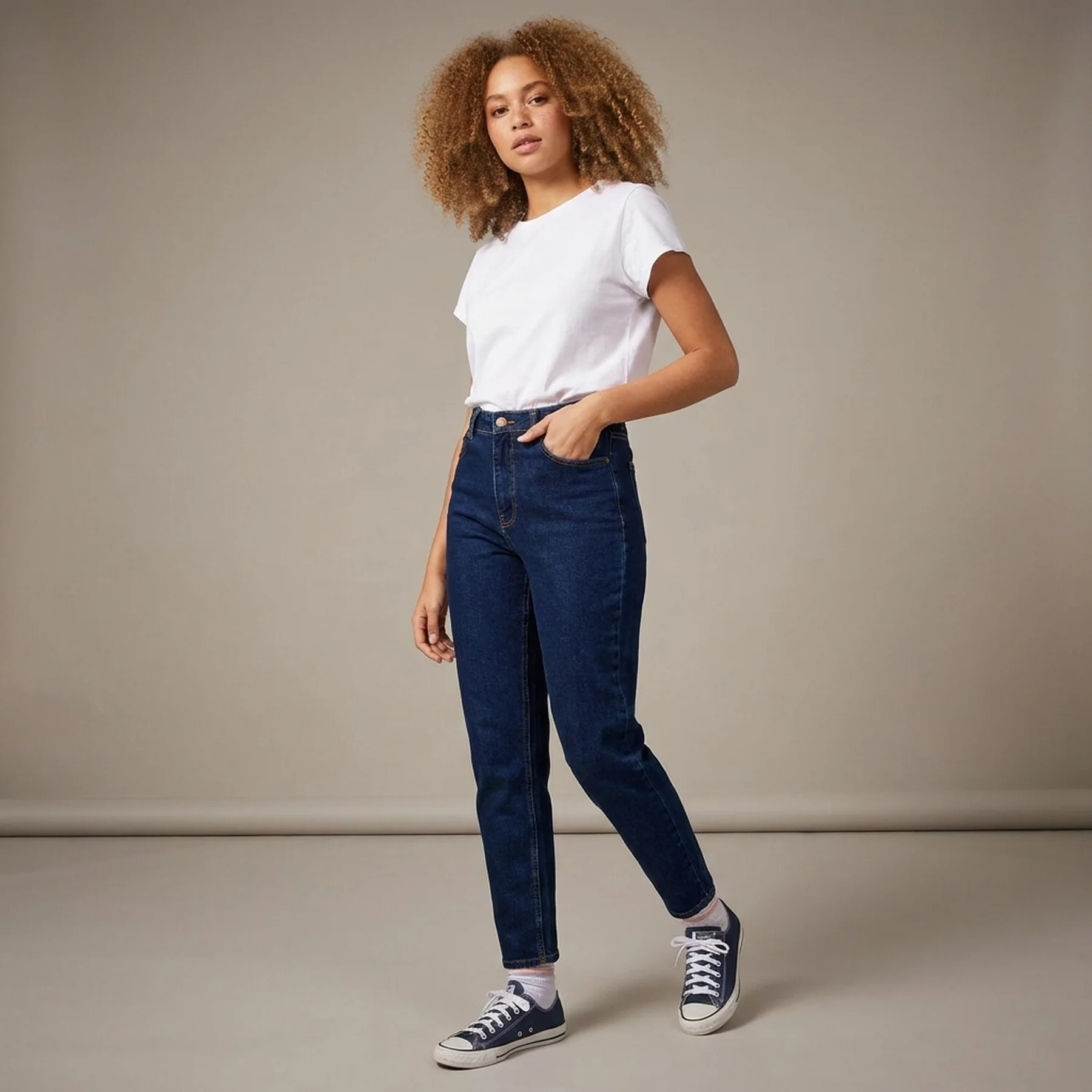 Джинси JXLISBON MOM HW CC4001 NOOS 12203866-Dark Blue Denim JJXX 26/32 Темно-синій