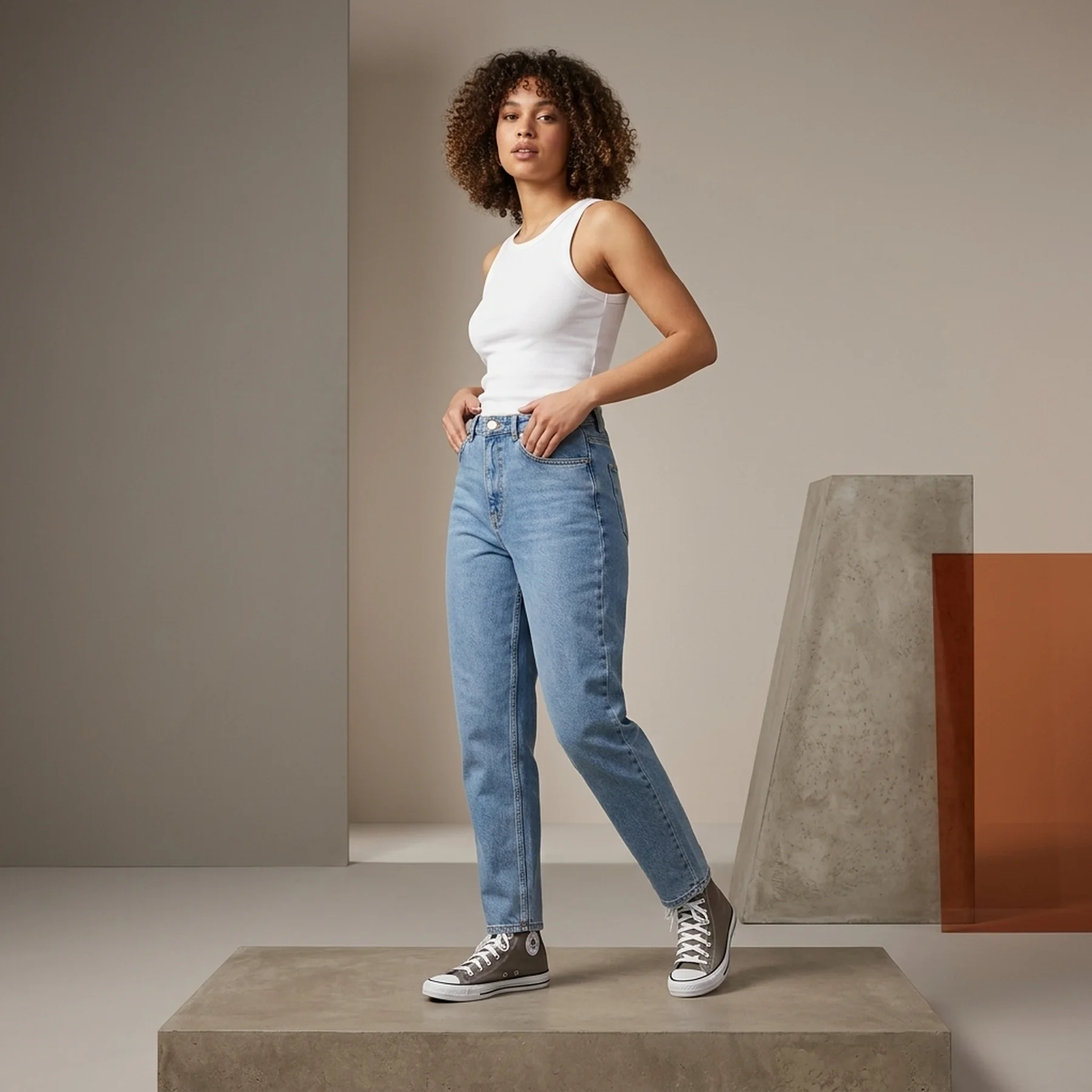 Джинси JXLISBON MOM HW CC4003 NOOS 12203868-Light Blue Denim JJXX 26/32 Блакитний
