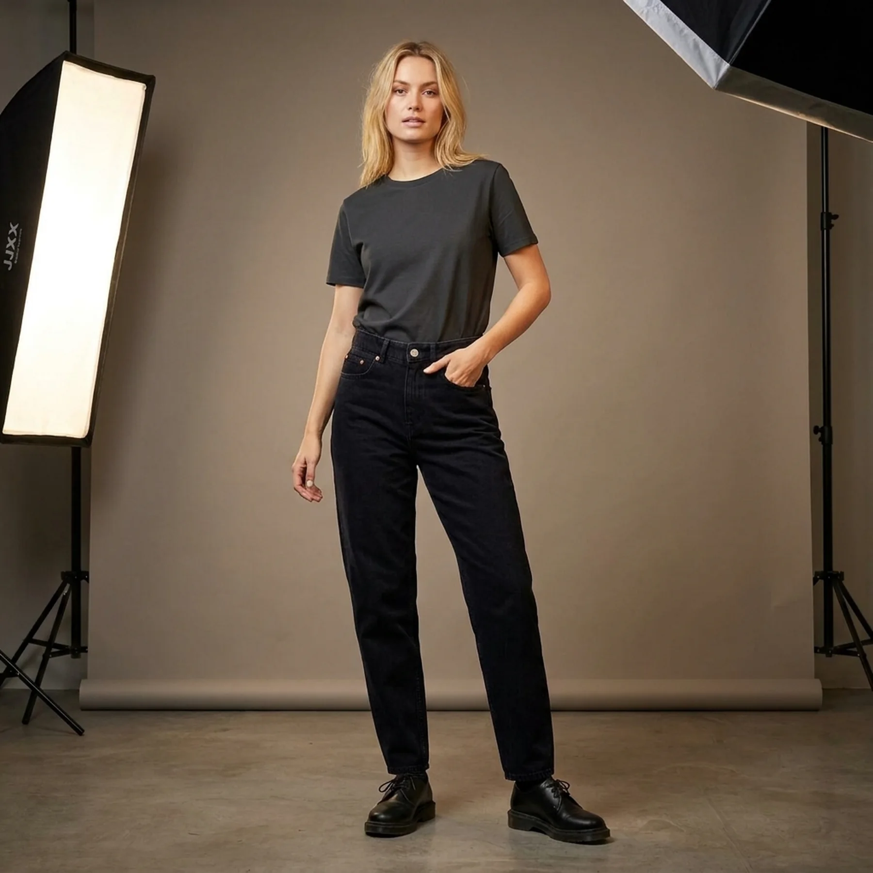 Джинси JXLISBON MOM HW NR4004 NOOS 12207159-Black Denim JJXX 26/32 Чорний