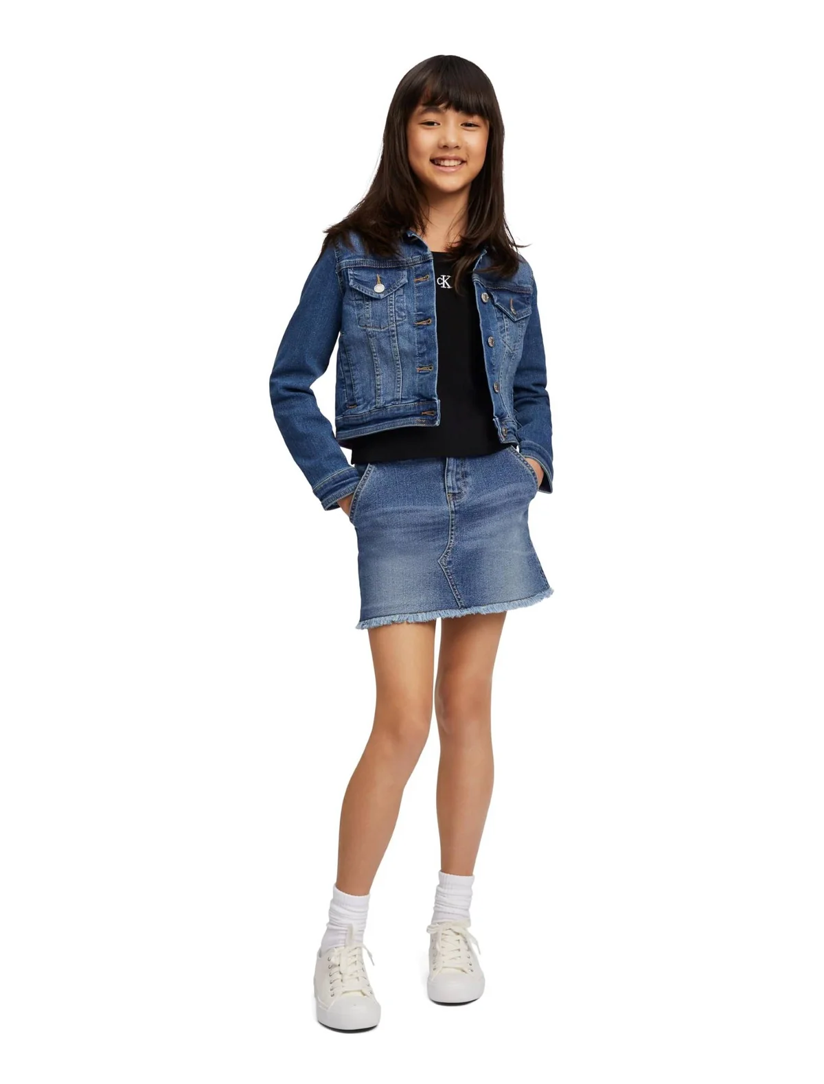 Джинсова куртка для дівчинки Calvin Klein 1159825120