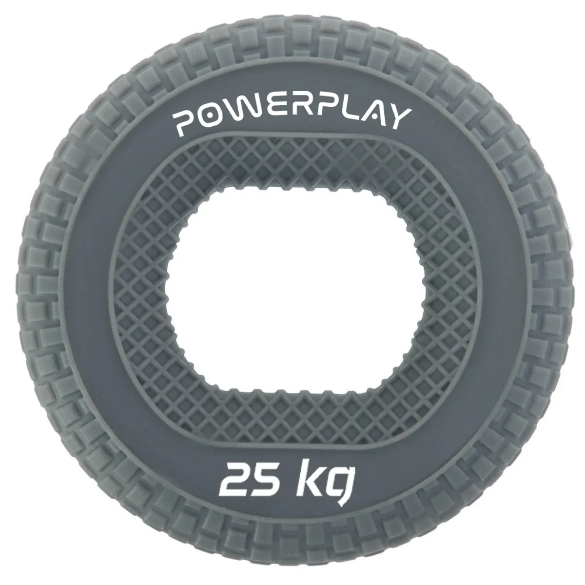 Еспандер кистьовий силіконовий PowerPlay PP-4333 Hand Grip Large 25 кг. Сірий — Аксесуари
