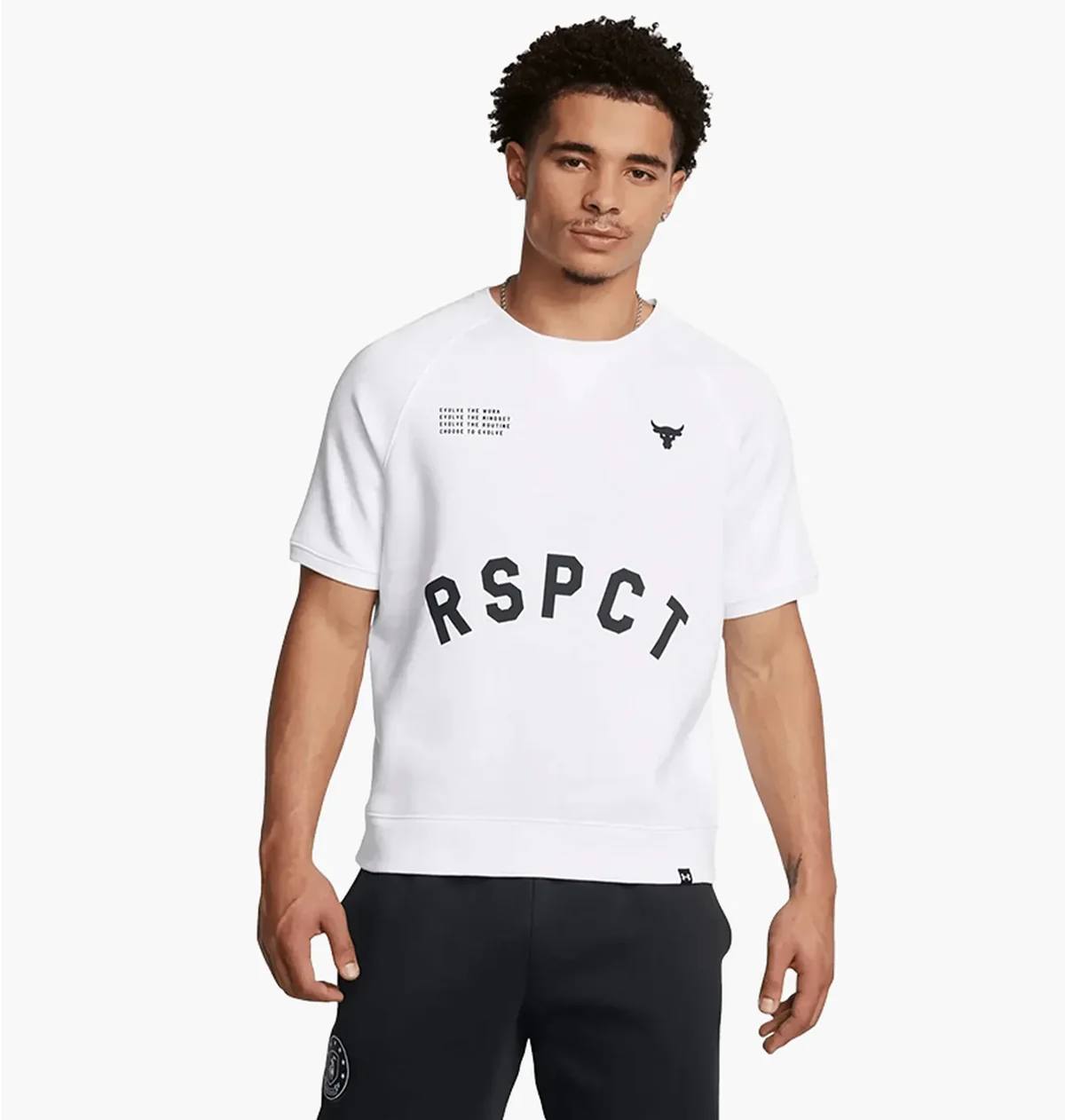 Флісова худі Under Armour Project Rock Icon White — Одяг