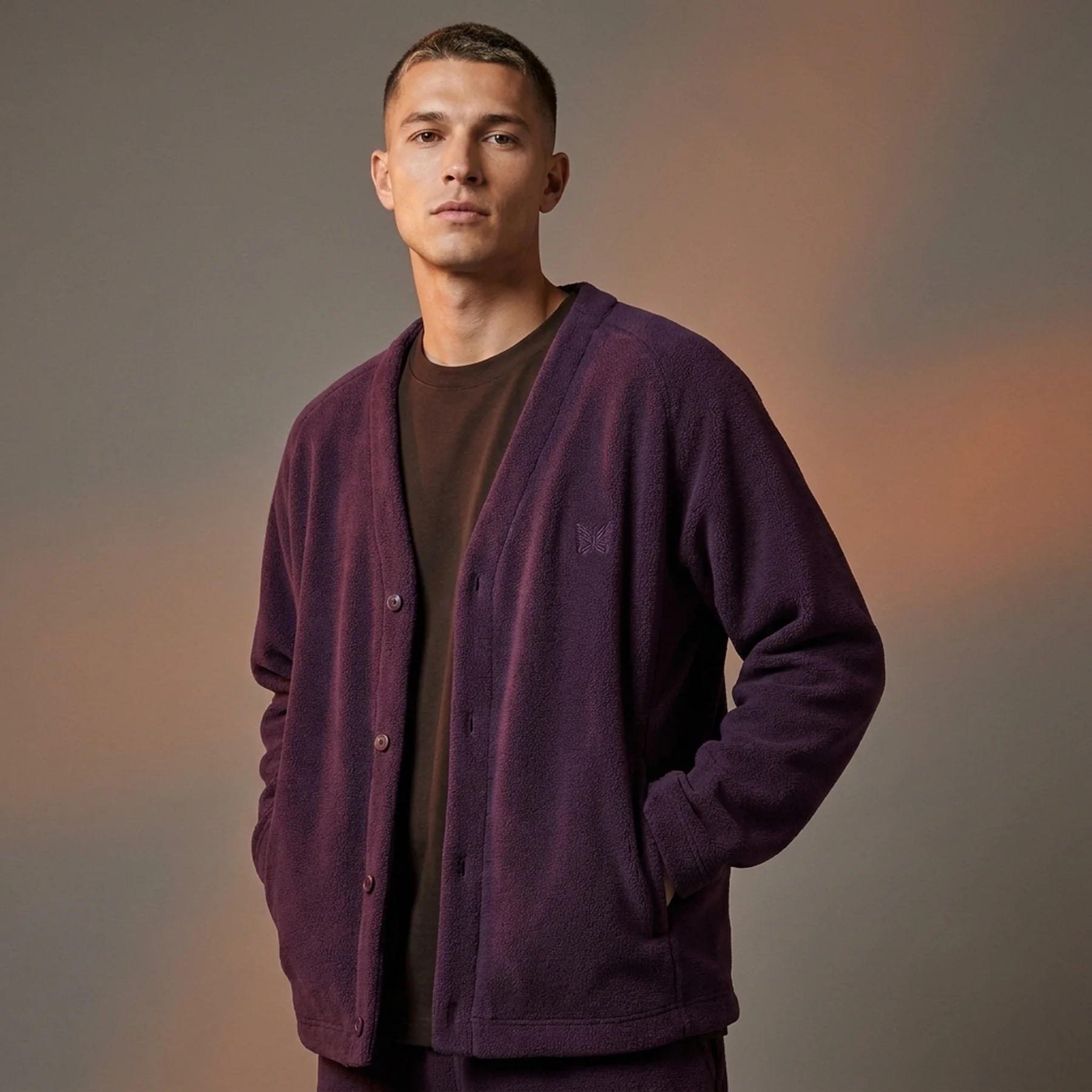 Флісовий кардиган UNIQLO and NEEDLES оверсайз 1159852963