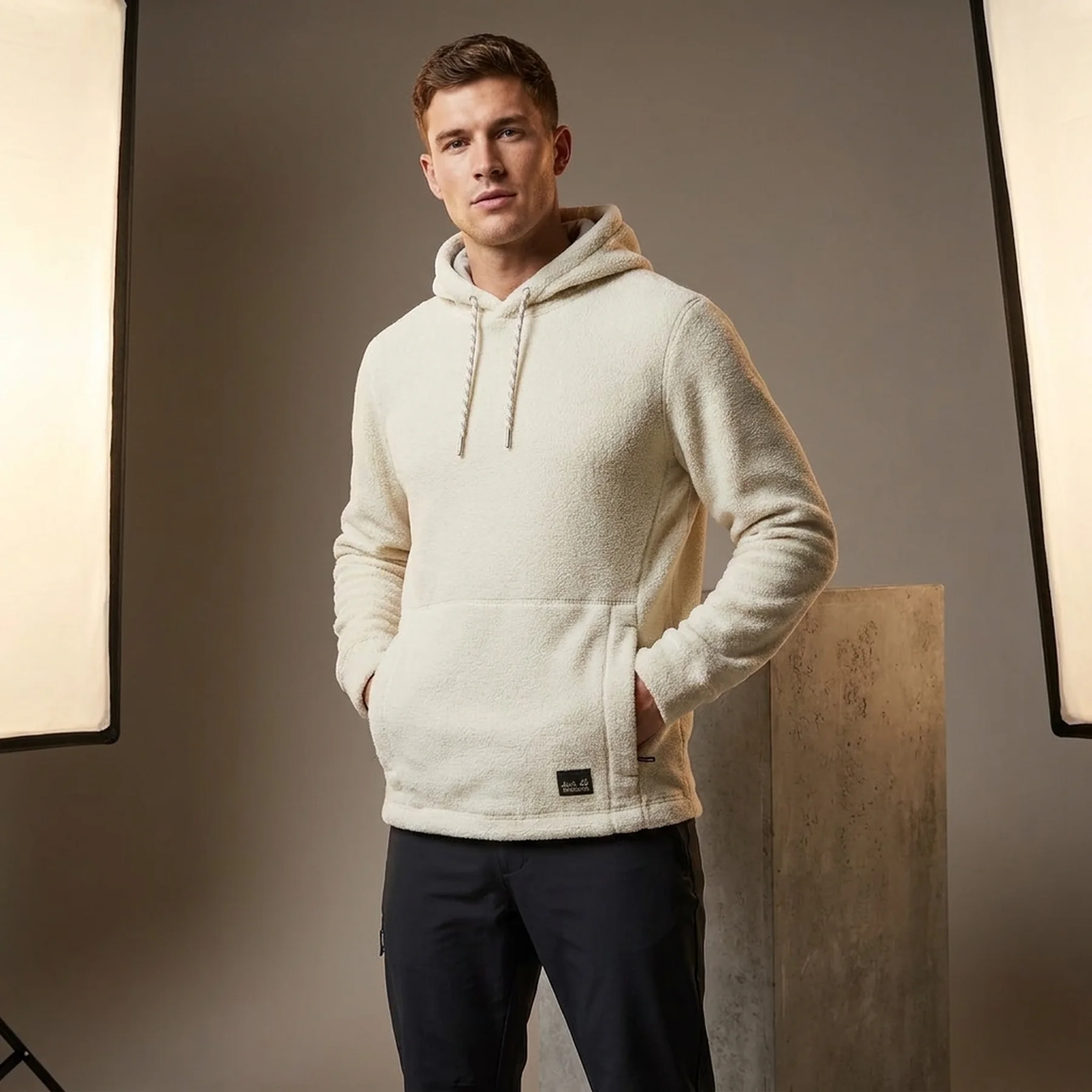 Флісовий светр Jack Wolfskin 365 Fearless Snap White