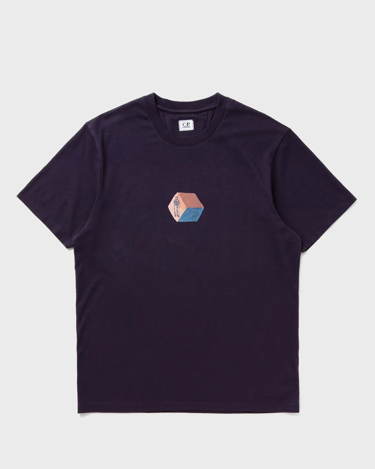 Футболка C.P. Company 30/1 Jersey Logo Graphics Purple Dove — Одяг