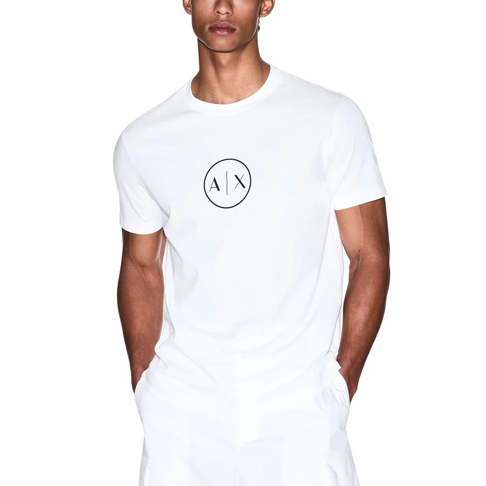 Футболка чоловіча Armani Regular Fit T-Shirt With Round Logo White