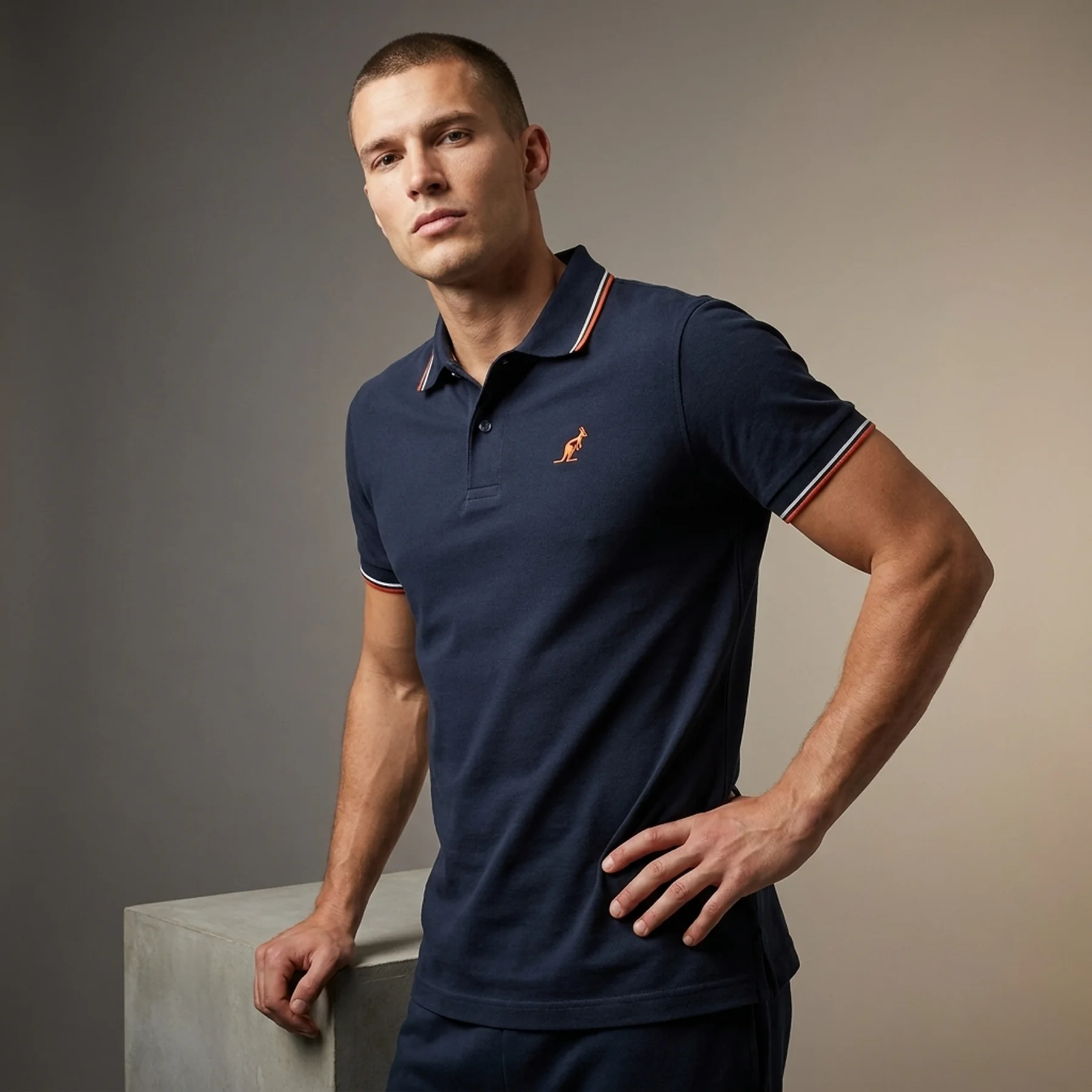 Футболка чоловіча Australian 2-Stripe Pique' Polo (LSUPO0004-200C)