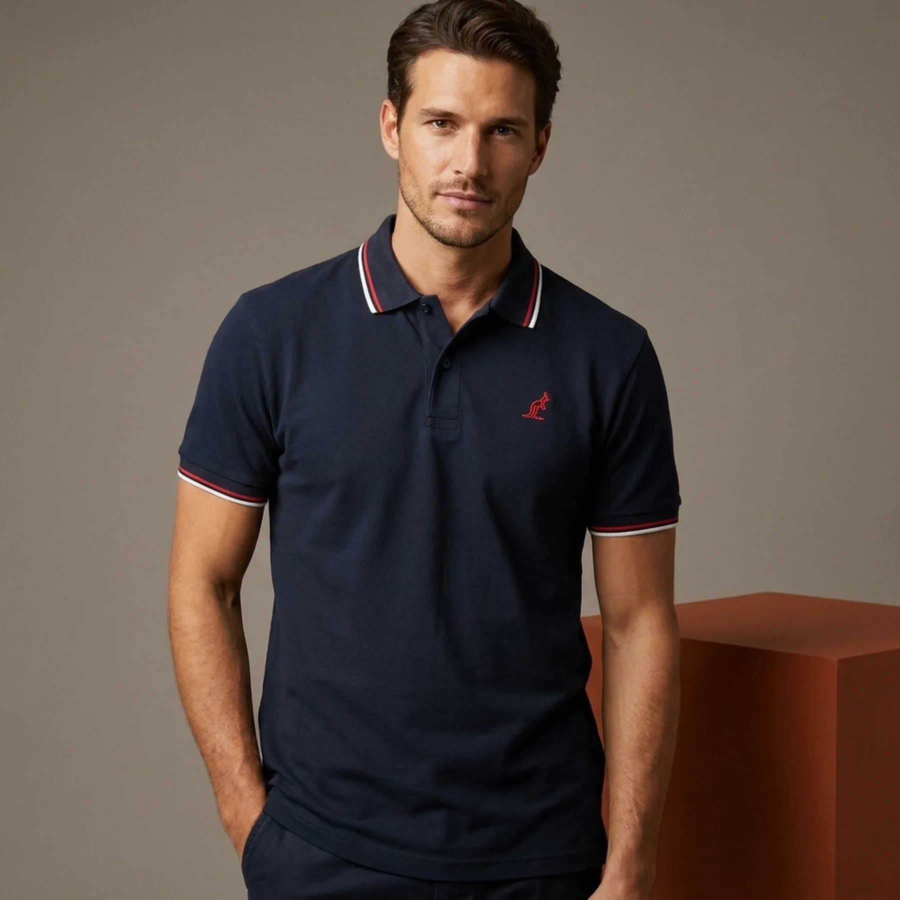Футболка чоловіча Australian 2-Stripe Pique' Polo (LSUPO0005-200C)