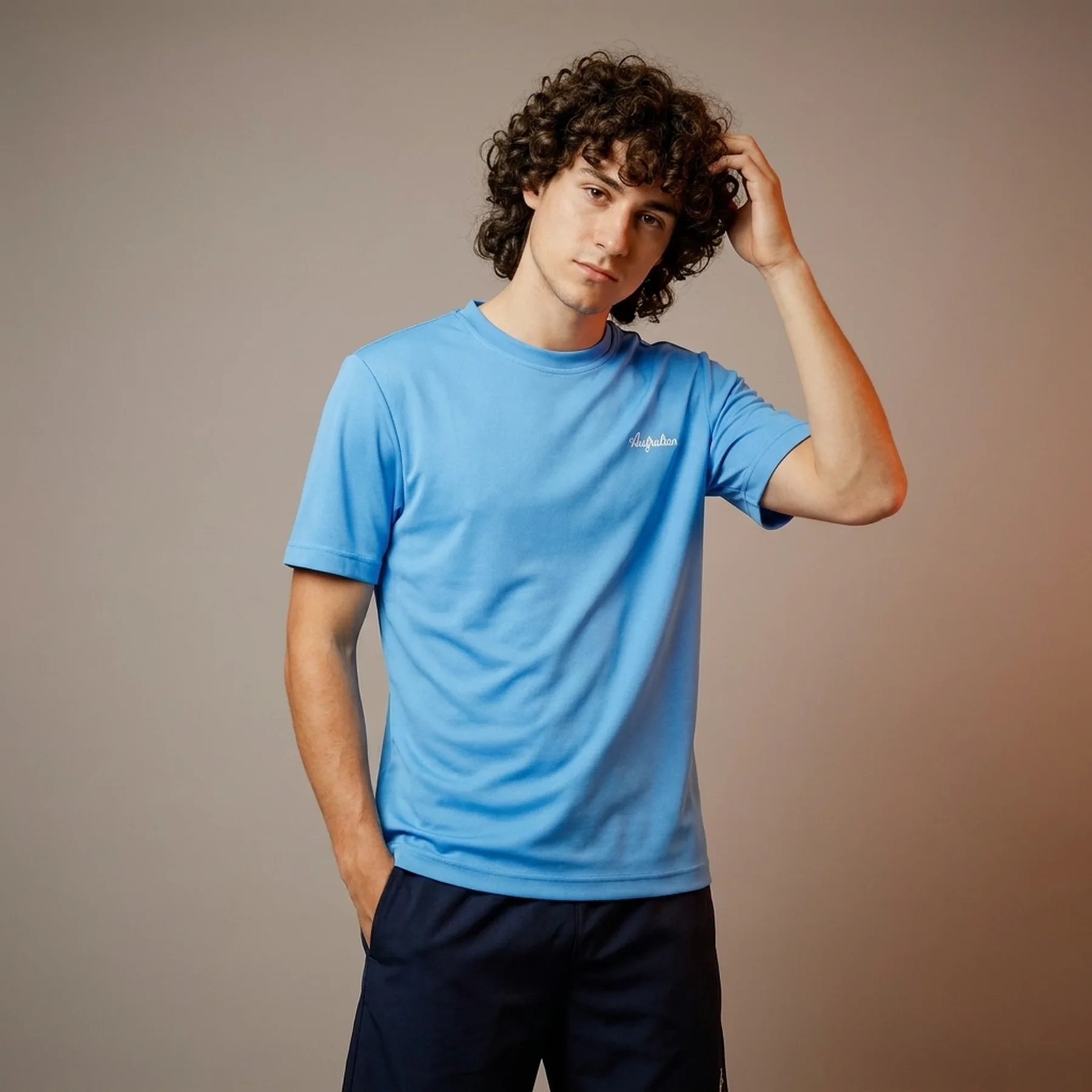 Футболка чоловіча Australian Easy Tech Pique T-Shirt R-Fit Light Blue (LSUTS0003-626)