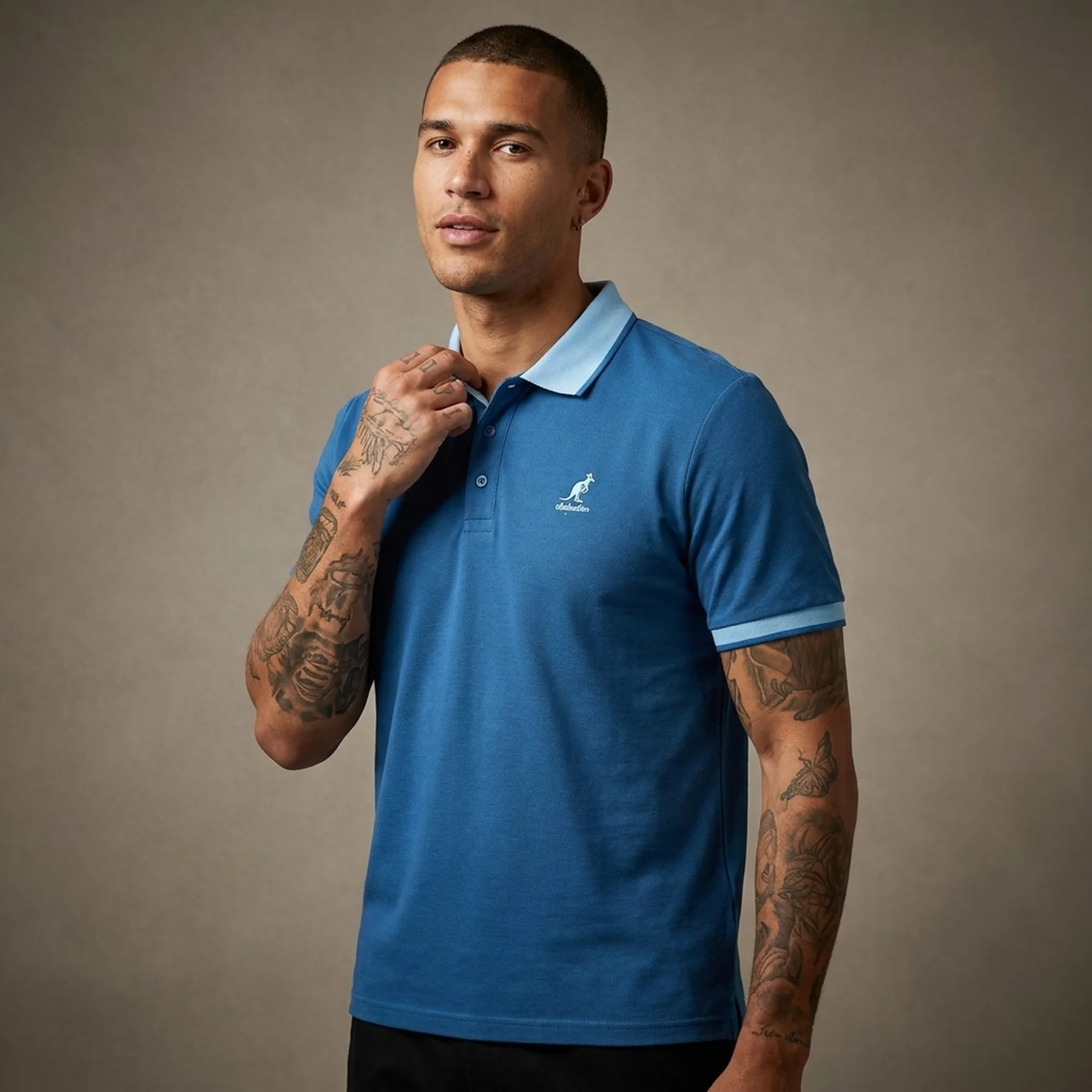 Футболка чоловіча Australian Lines Polo Pique El R-Fit Blue (LSUPO0010-842)