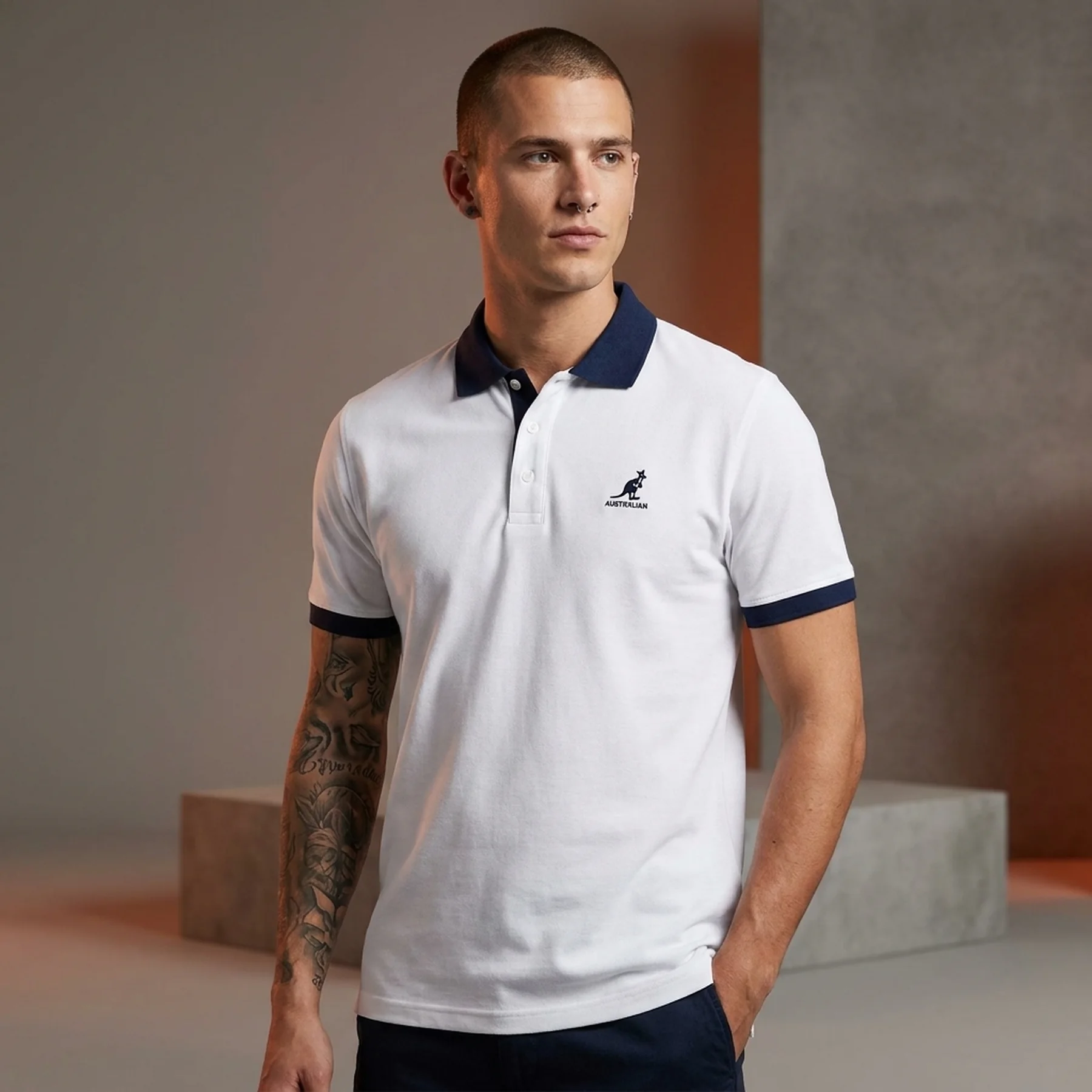 Футболка чоловіча Australian Lines Polo Pique' El R-Fit (LSUPO0010-002)