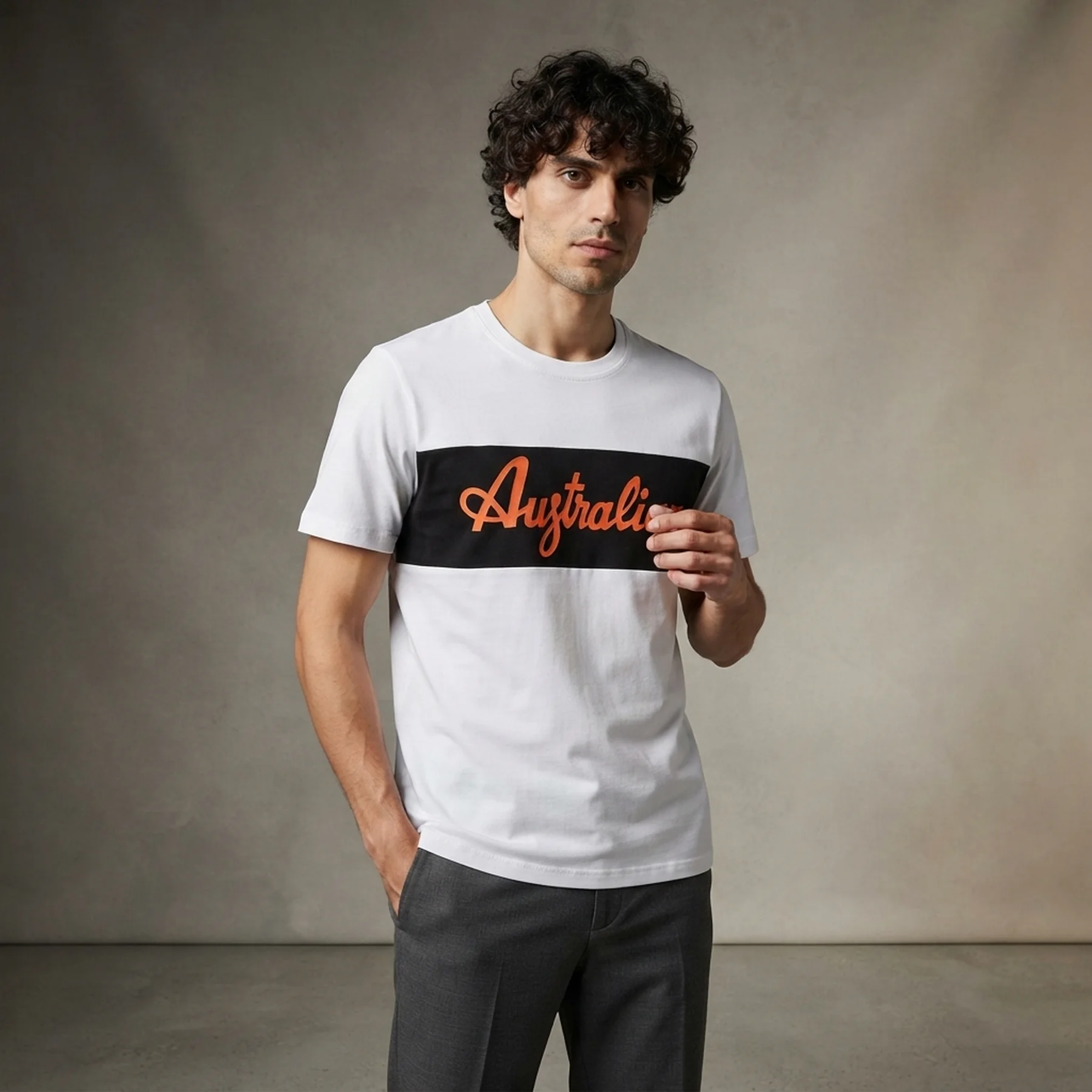 Футболка чоловіча Australian T-Shirt Logo Arancio (LSUTS0004-002B)