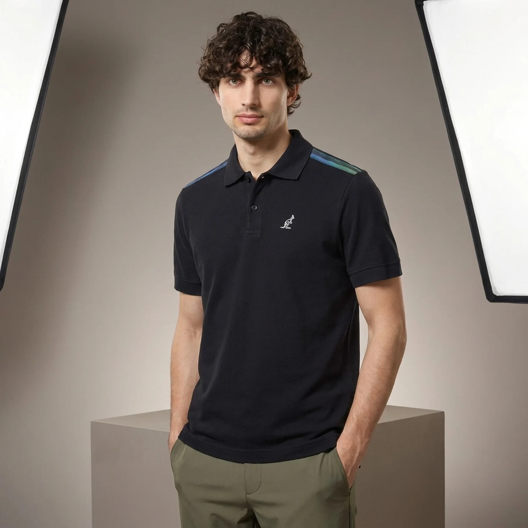 Футболка чоловіча Australian Tape Stripe Polo Club Pique' (LSUPO0060-200)