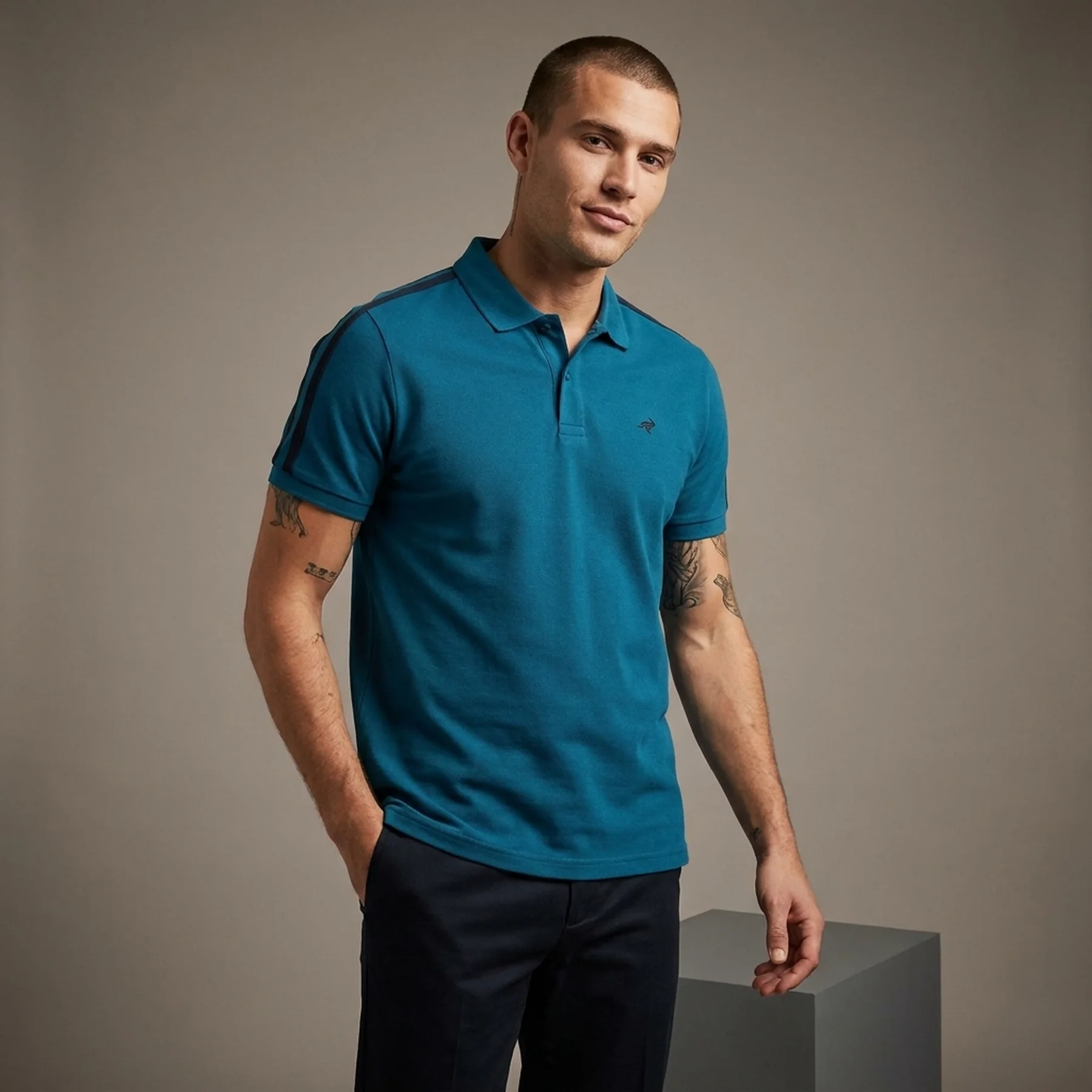 Футболка чоловіча Australian Tape Stripe Polo Club Pique' (LSUPO0060-328)