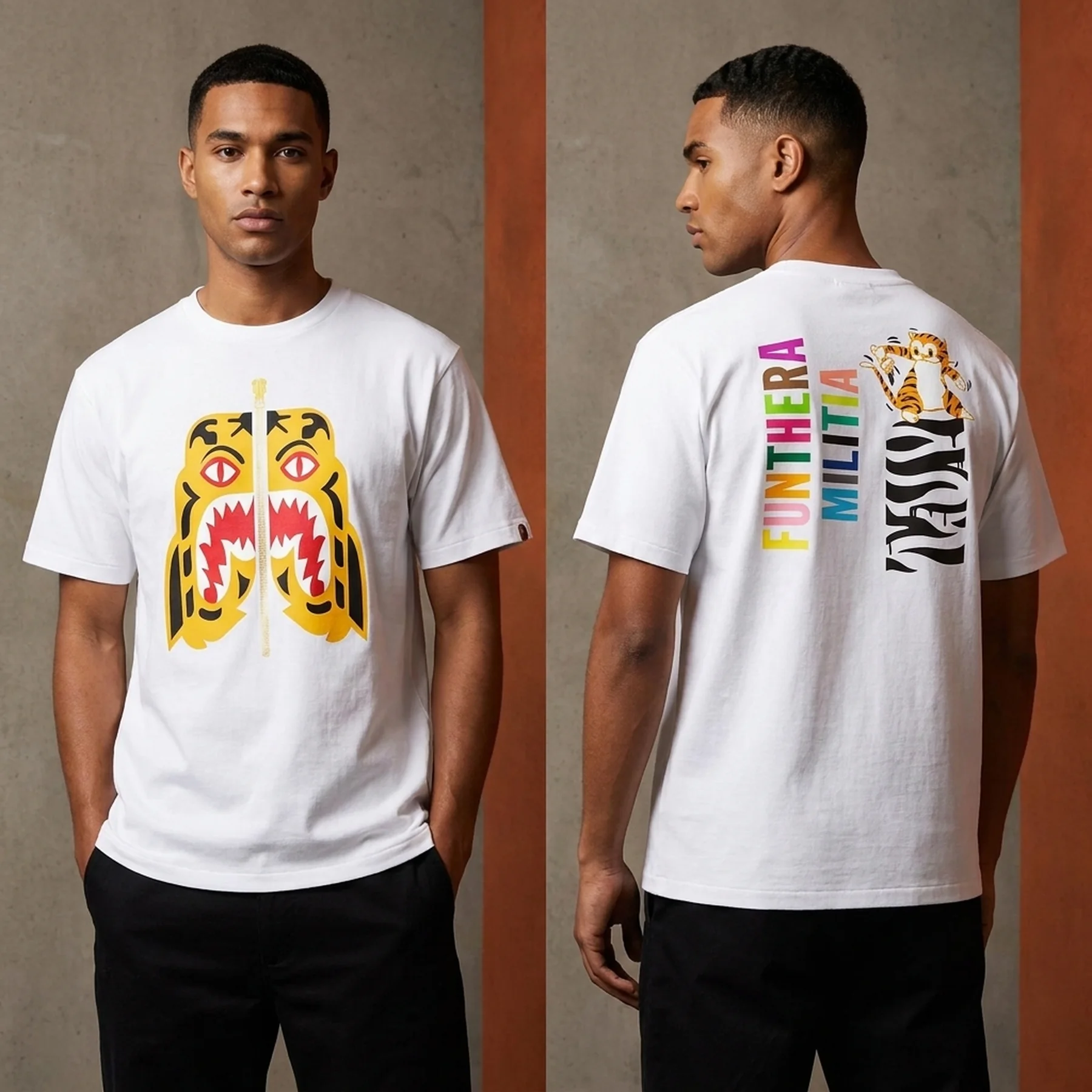 Футболка чоловіча Bape A Bathnig Ape Men's Colors Tiger Tee (1L30110021)