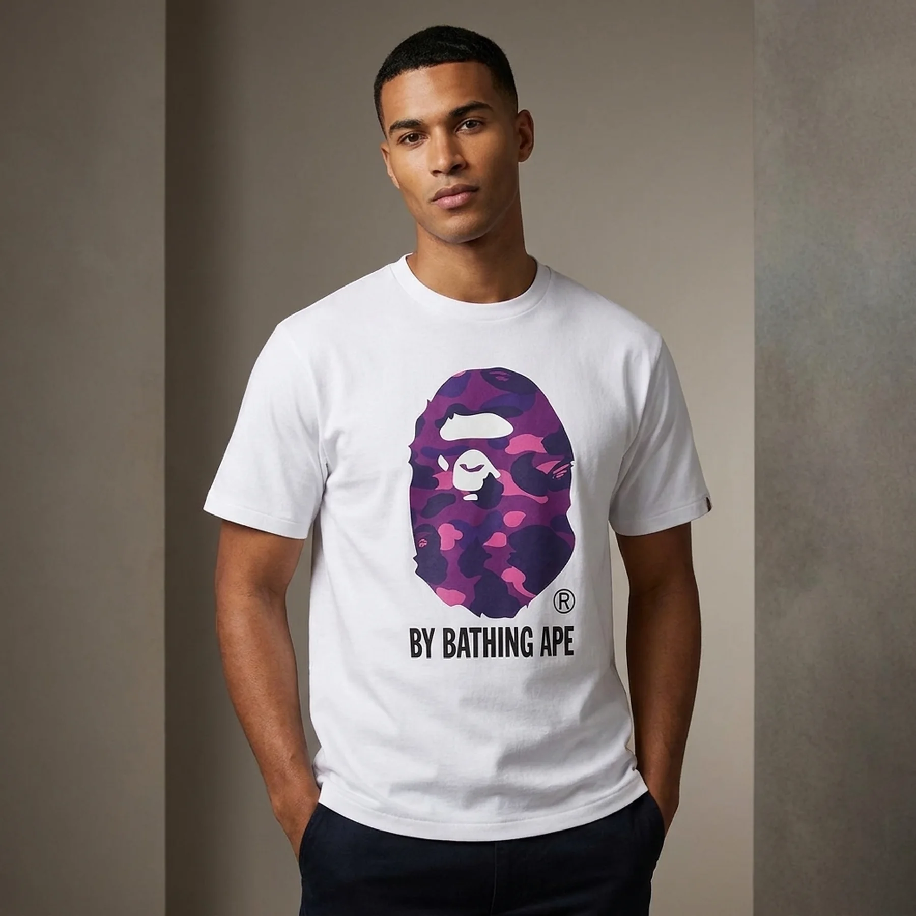 Футболка чоловіча Bape Color Camo Ape Tee