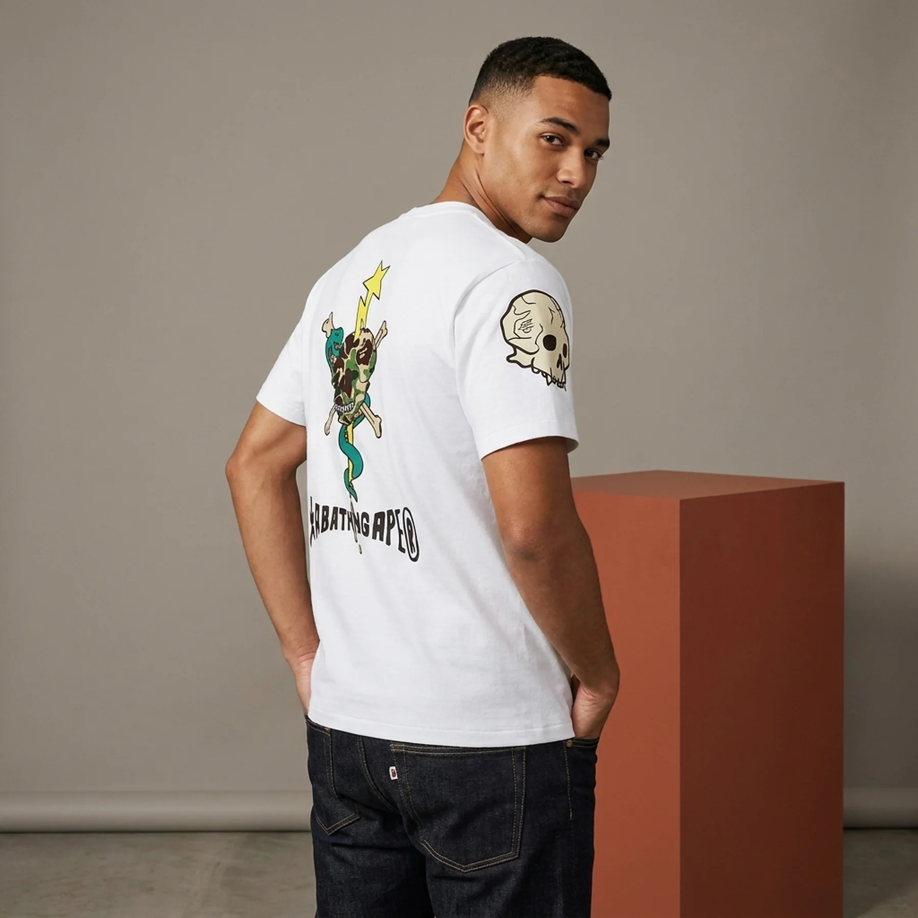 Футболка чоловіча Bape Souvenir Skull Black Tee (1K80110052)