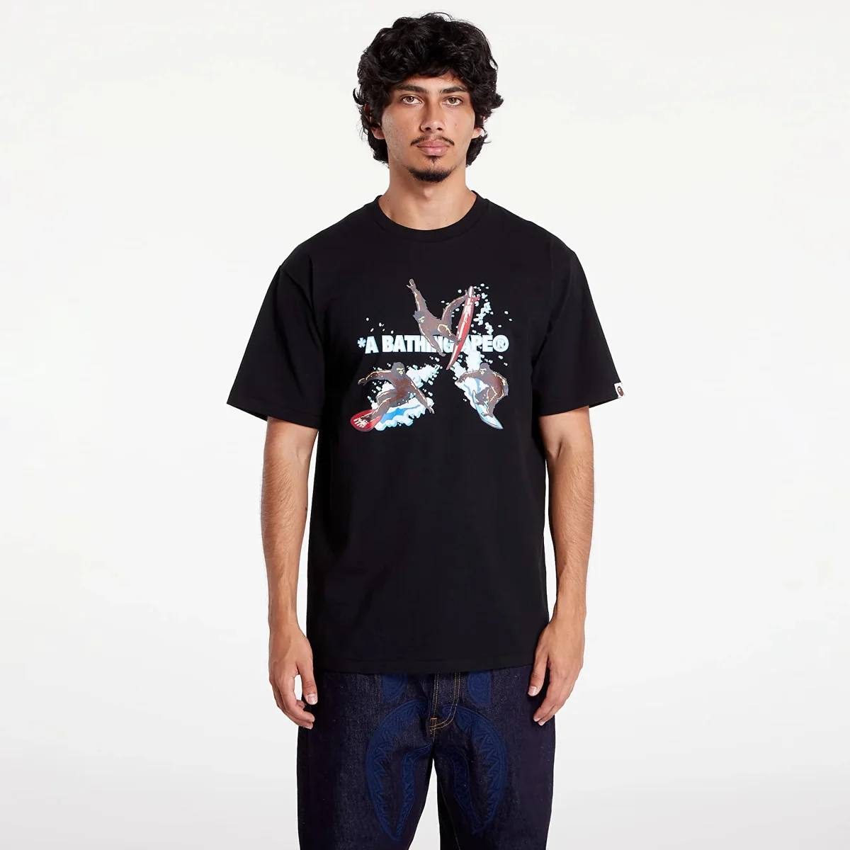 Футболка чоловіча Bape Surfing Apes Tee (001TEK701002F)