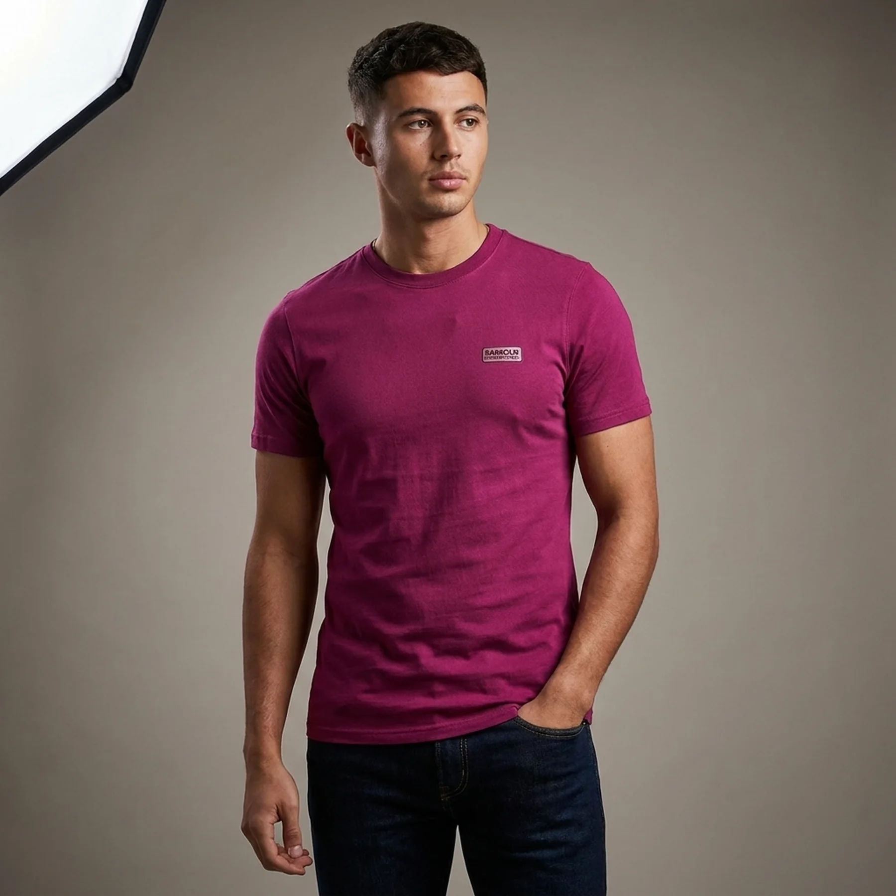 Футболка чоловіча Barbour Tee-Magenta Purple