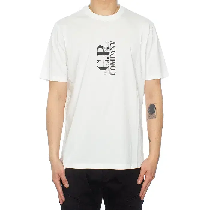 Футболка чоловіча C.p. Company 30/1 Jersey Vertical Logo T-Shirt