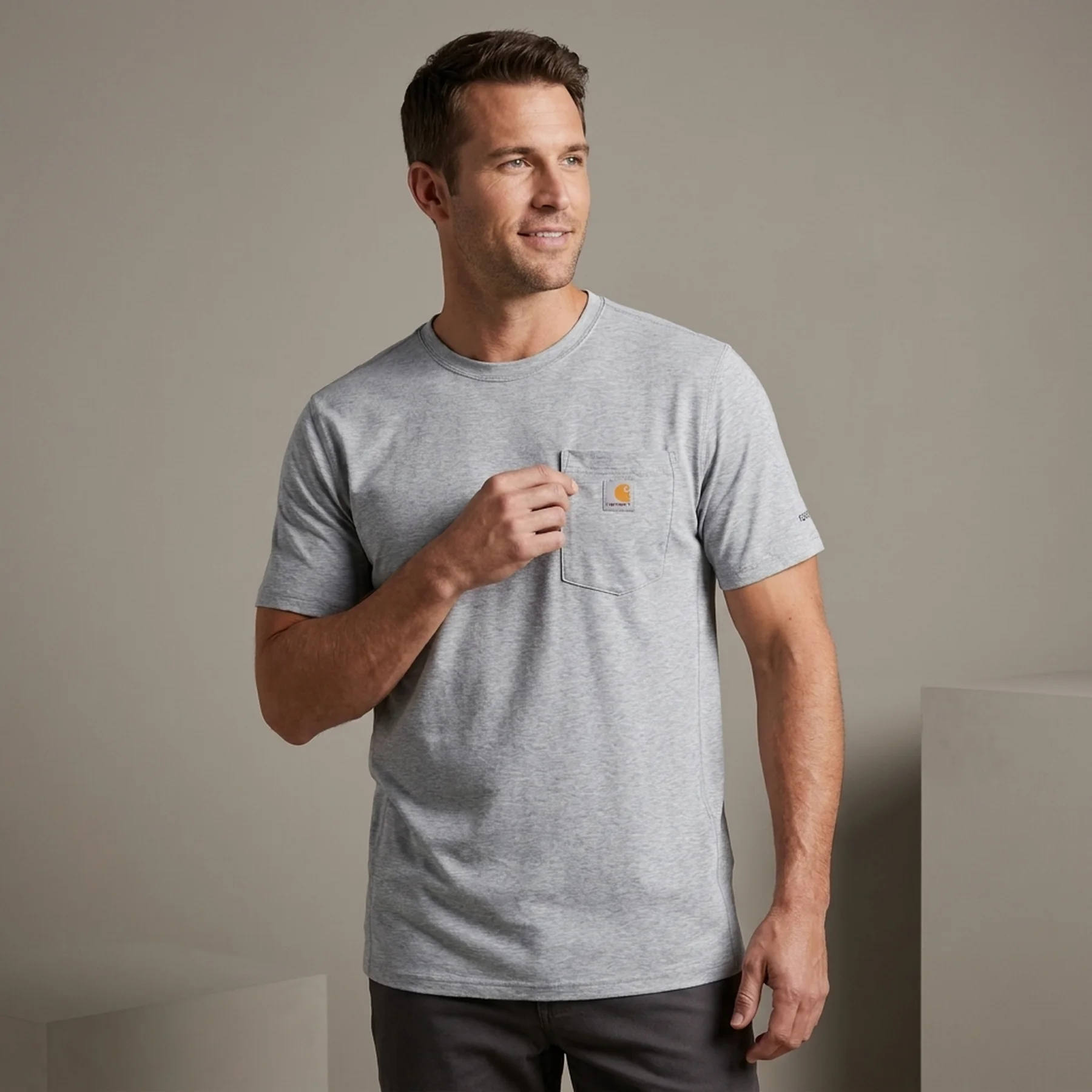 Футболка чоловіча Carhartt Force Relaxed Fit Midweight Pocket T-Shirt (TK4616-M)