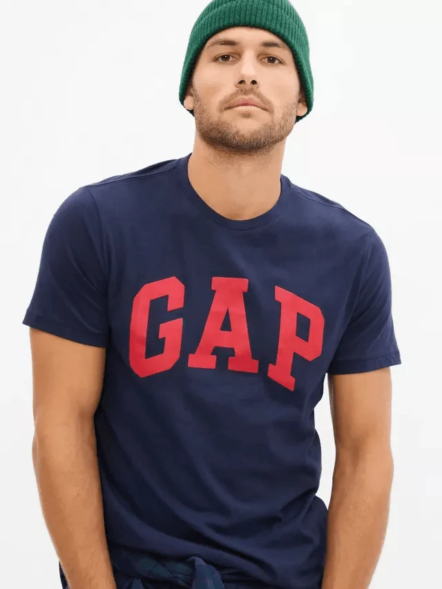 Футболка чоловіча Gap V-Basic Logo T Blue (550338-04)